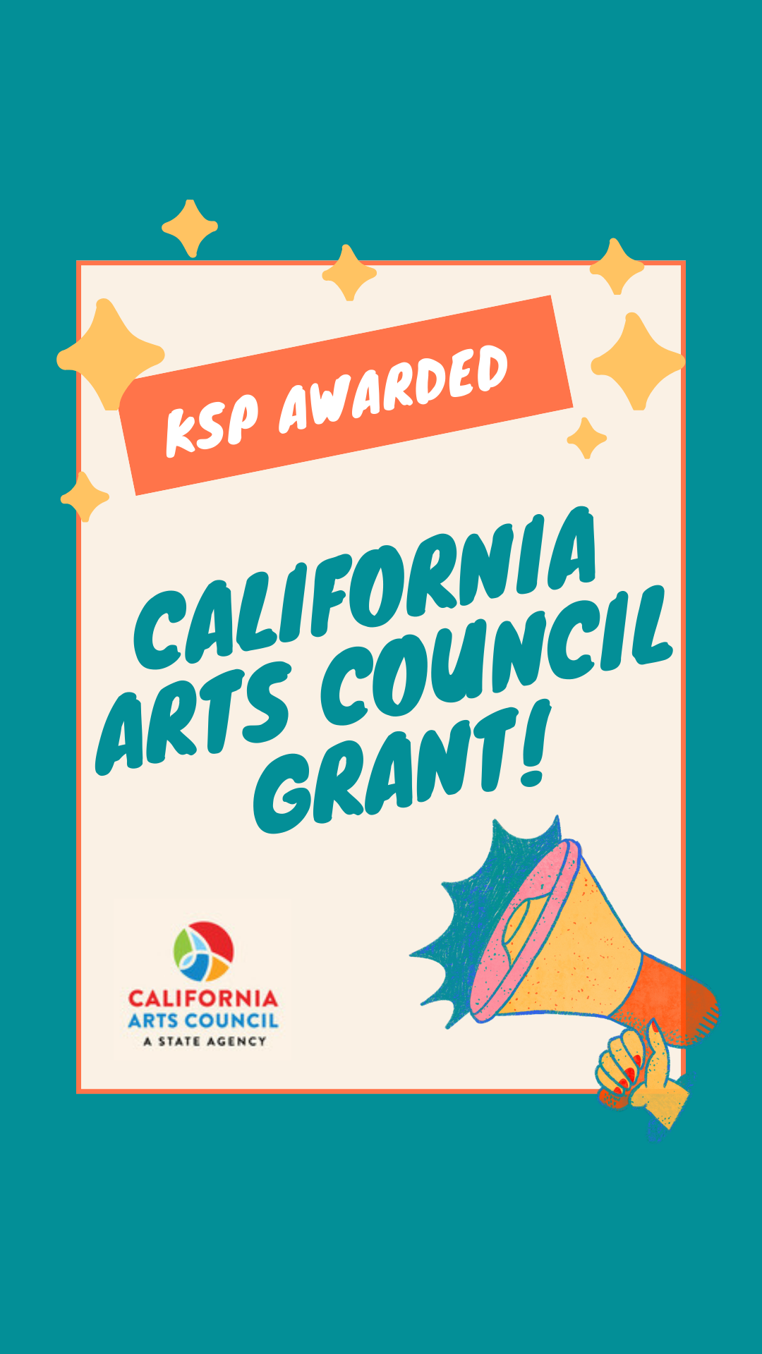 KSP Awarded California Arts Council Grant!