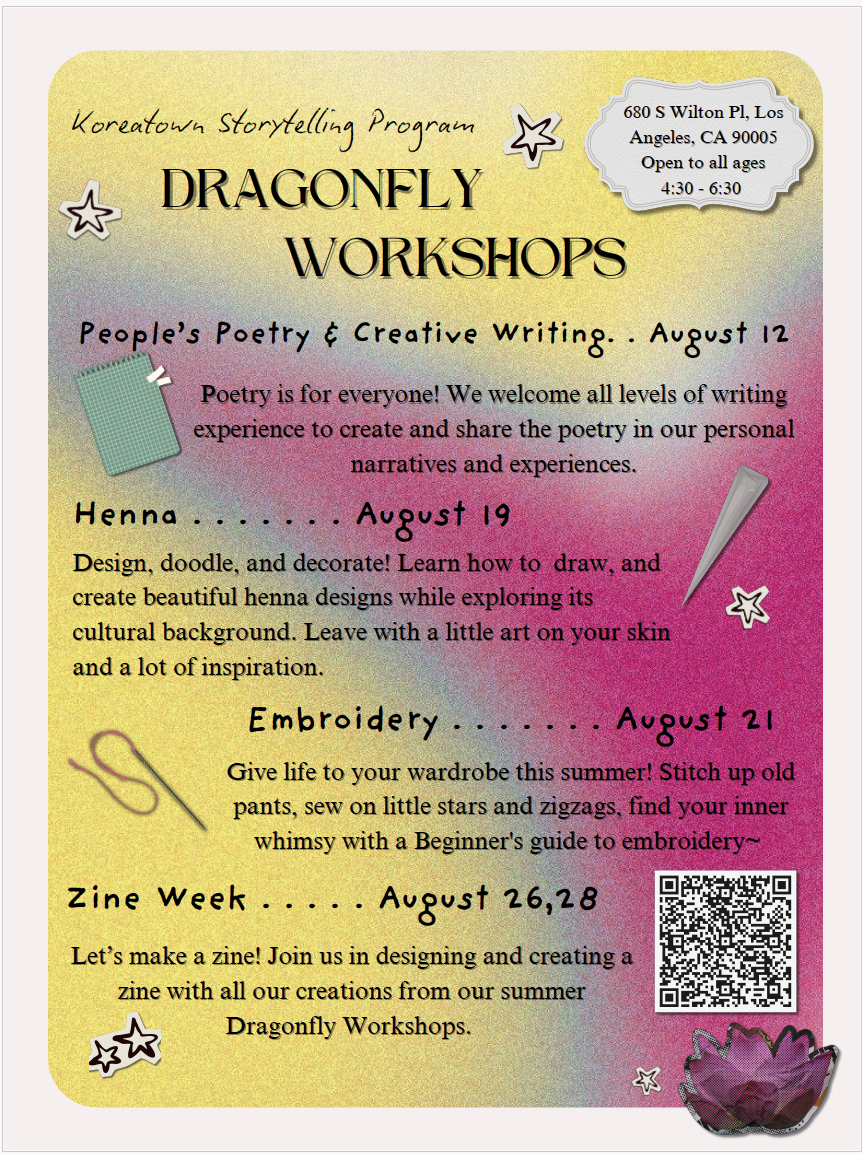 Dragonfly Workshops: Zine-making