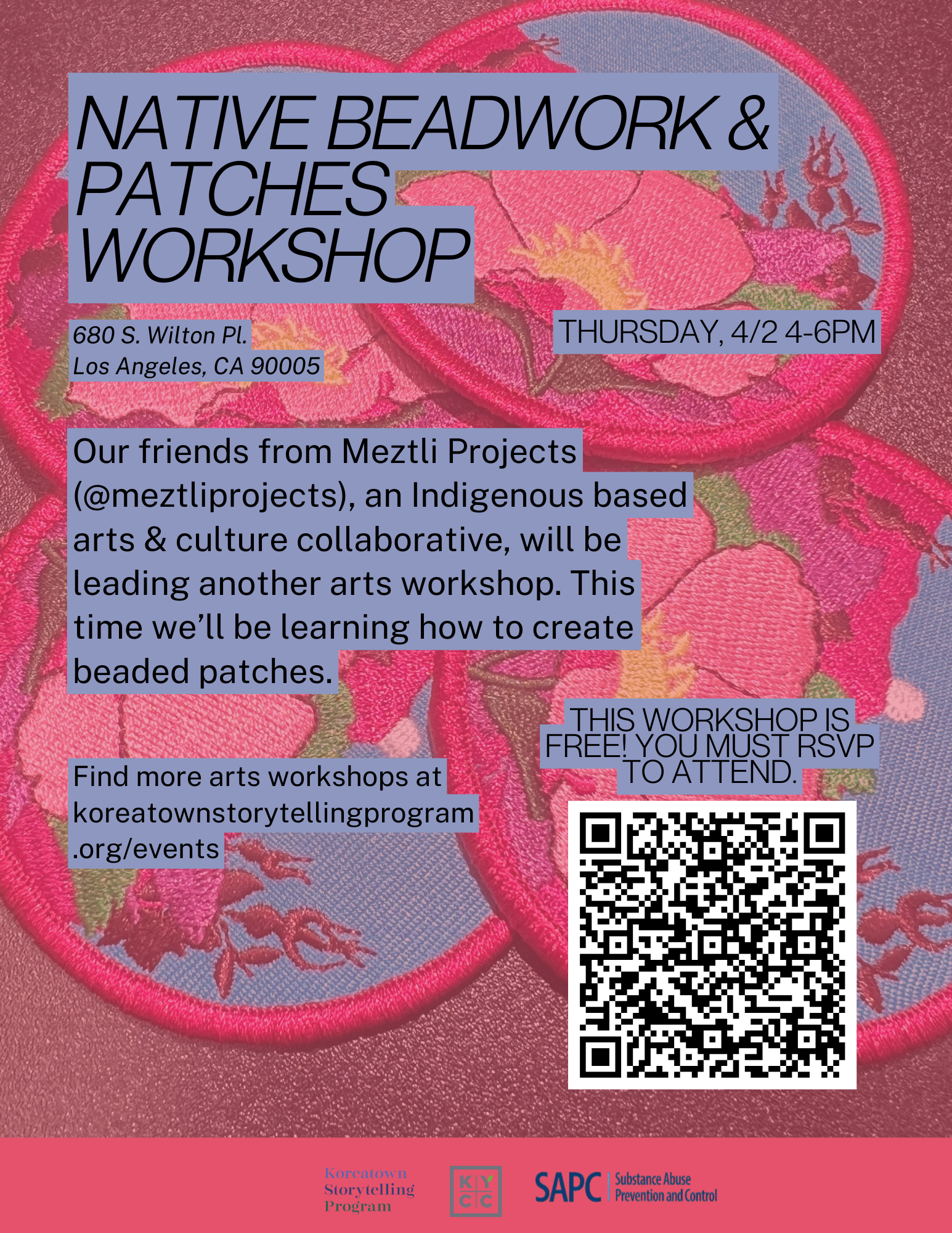 Native Beading and Patchwork with Meztli Projects