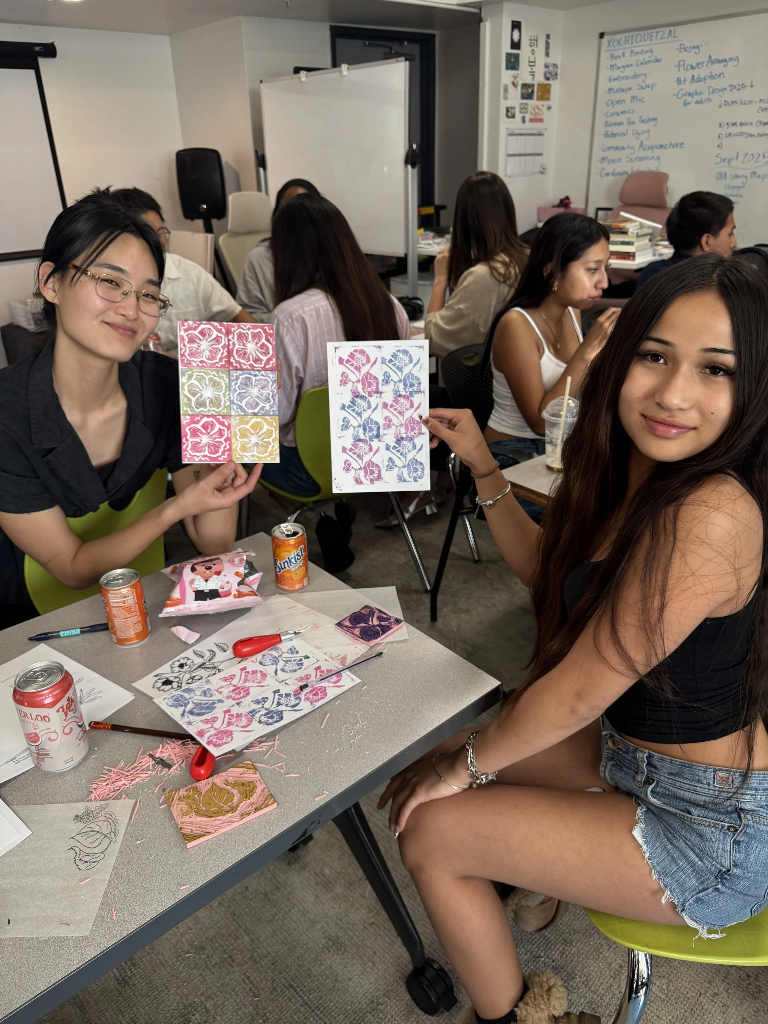 Meztli Projects Teaches us Linocut