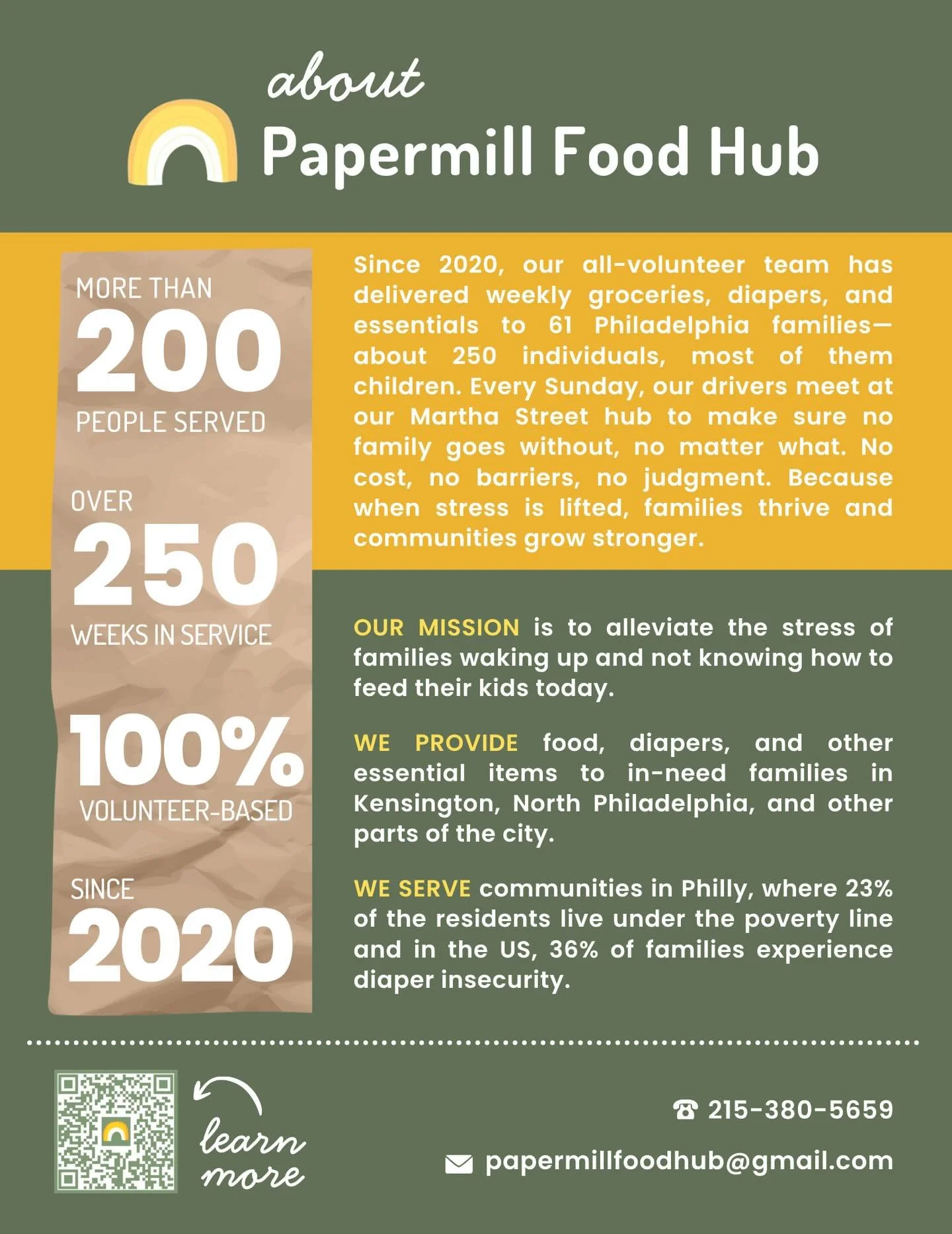 Do you watch the news at night and feel helpless and hopeless? Do you wonder how you can help your neighbors who are struggling? Do you long for an actionable task that will make the lives of your fellow Philadelphians a little easier? 

Then perhaps