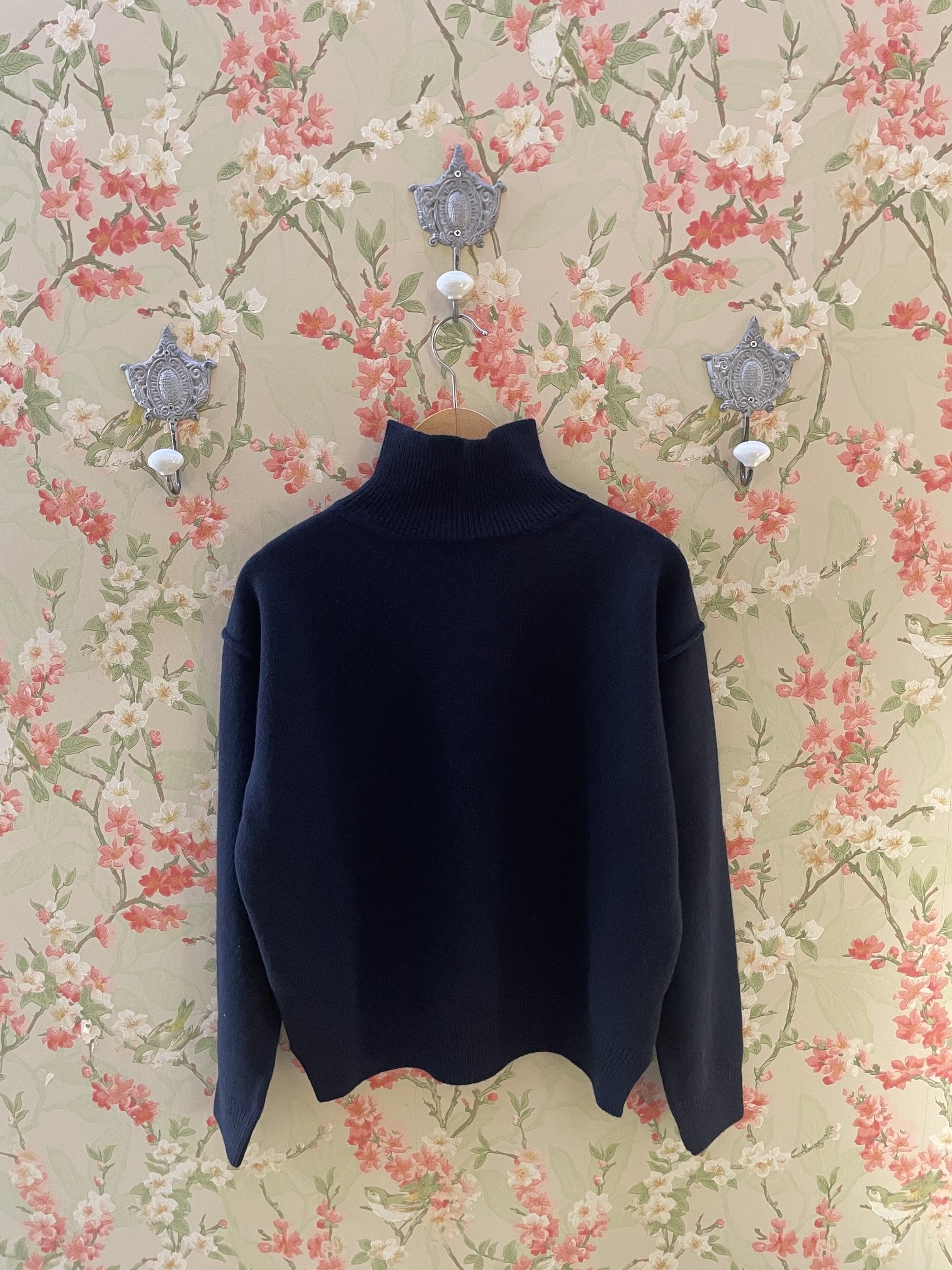 Nouveau ! POMANDÈRE Pull Laine Cachemire 8494 Night Blue