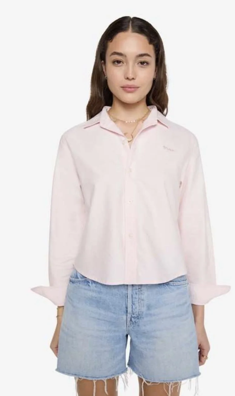 Nouveau ! MOTHER Chemise The Cropped Bestie Pink COMING SOON ! PRÉCOMMANDE !