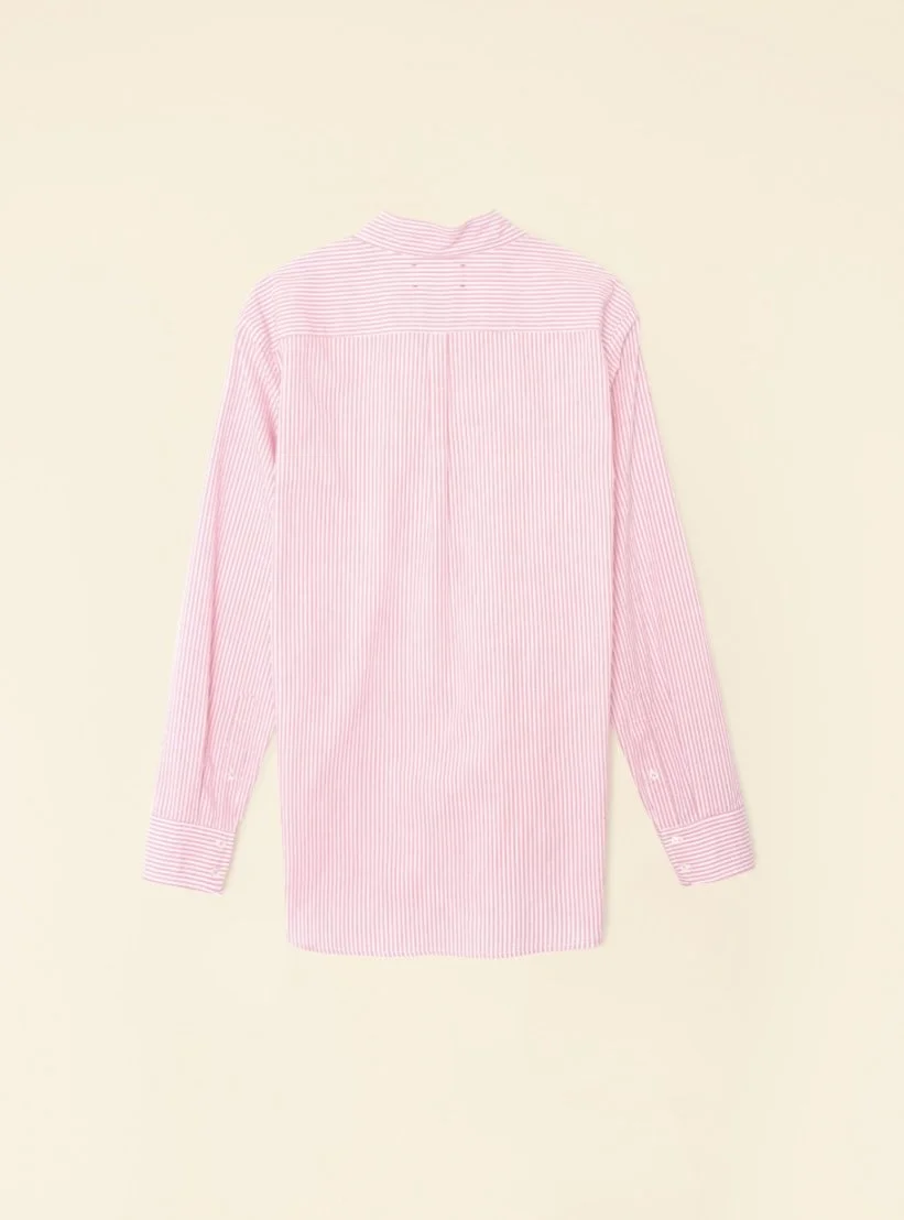 XIRENA Chemise Beau Stripes Fire Pink -30% — JOY - Main Image