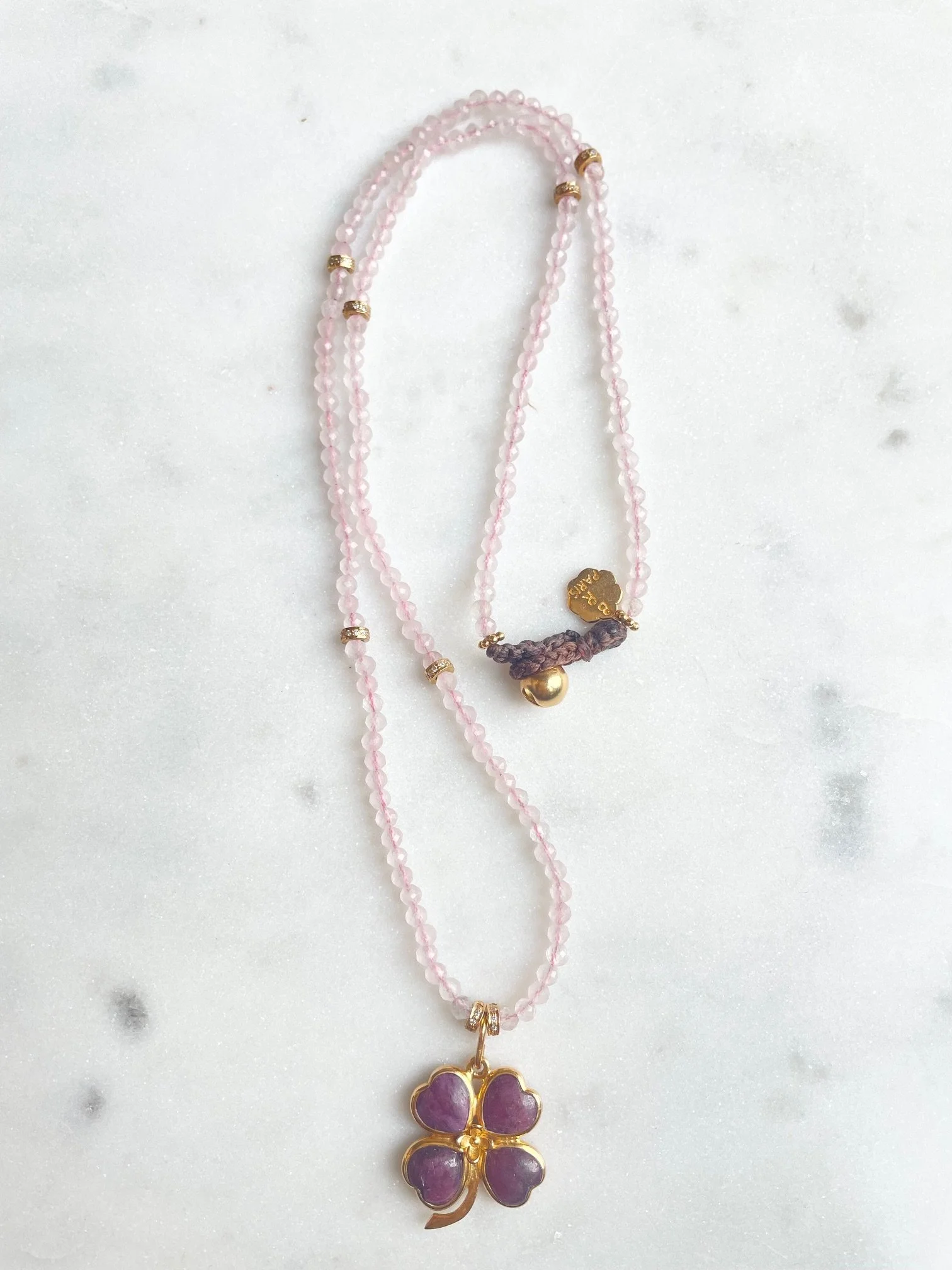 Nouveau ! BOHEMIAN RHAPSODIE PARIS Collier Angelica Rubis Rose PRÉCOMMANDE !