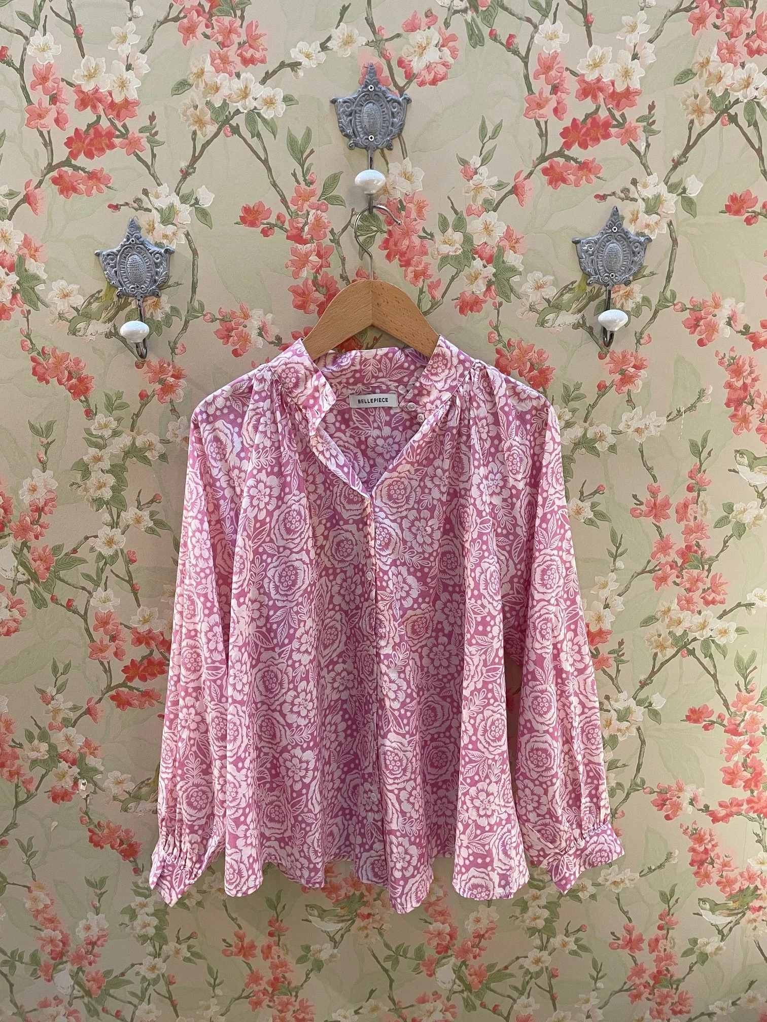 Nouveau ! BELLEPIECE Blouse Paxos Rose