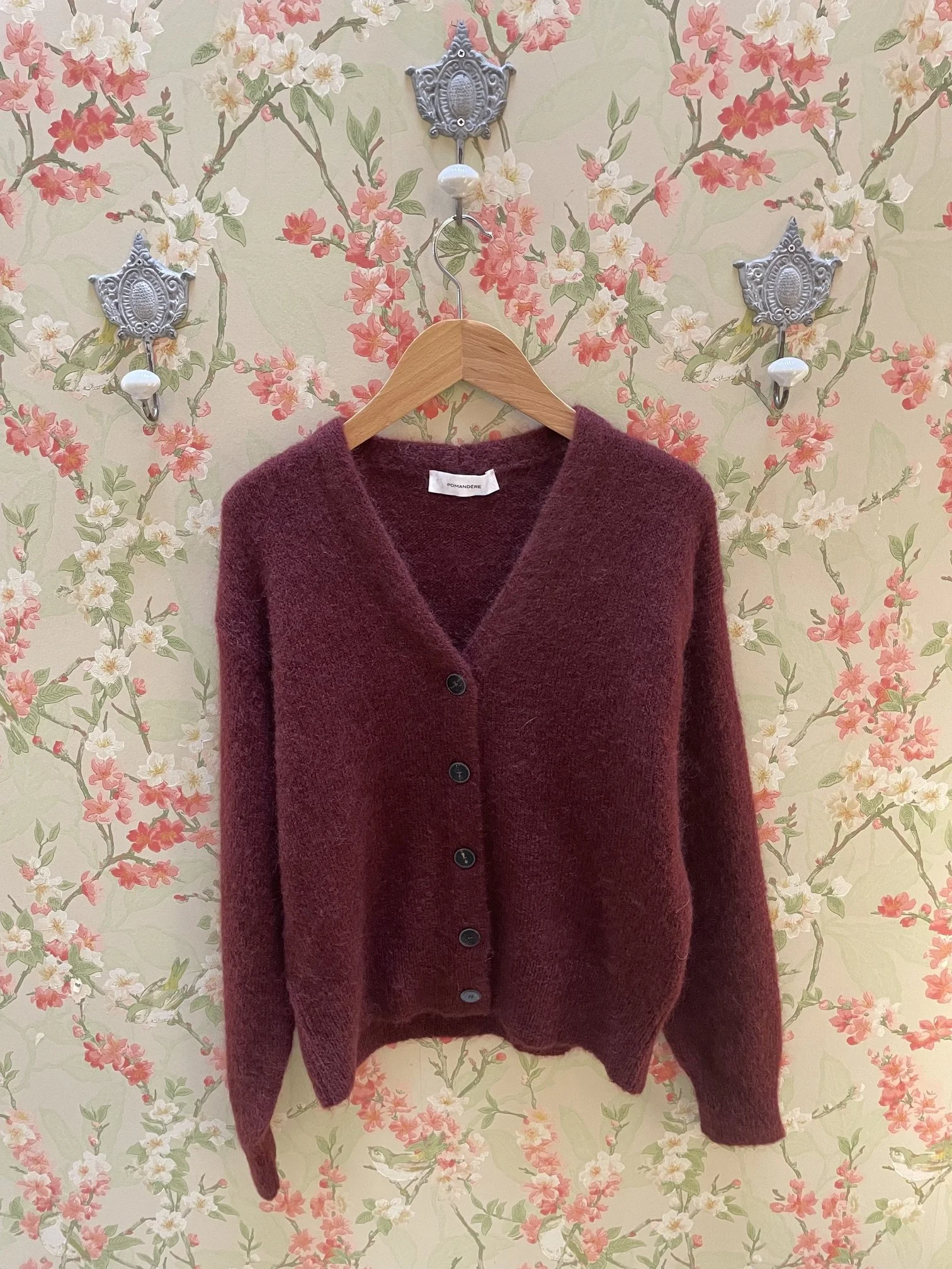 Nouveau ! POMANDÈRE Gilet Laine 8482 Burgundy