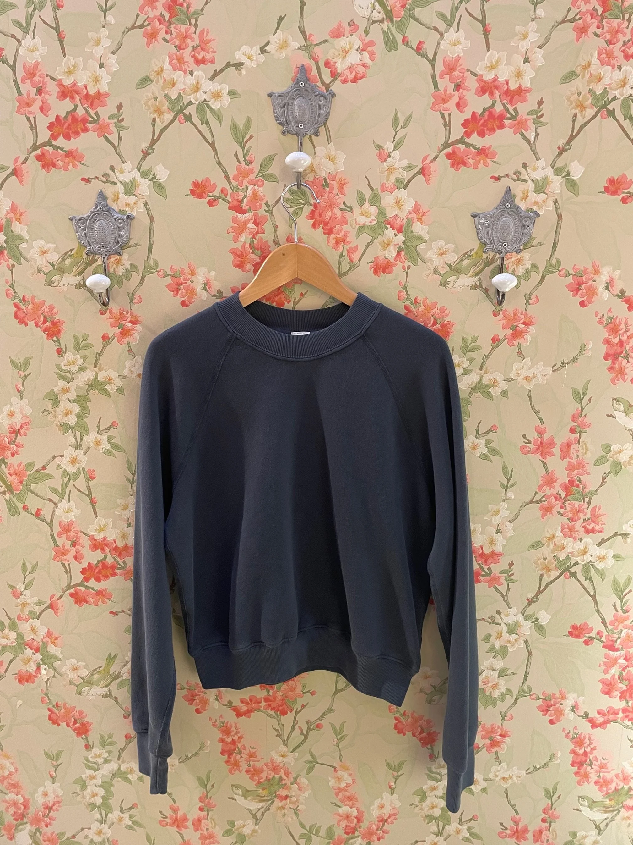 Nouveau ! RE/DONE Sweat Classic Crewneck Washed Black