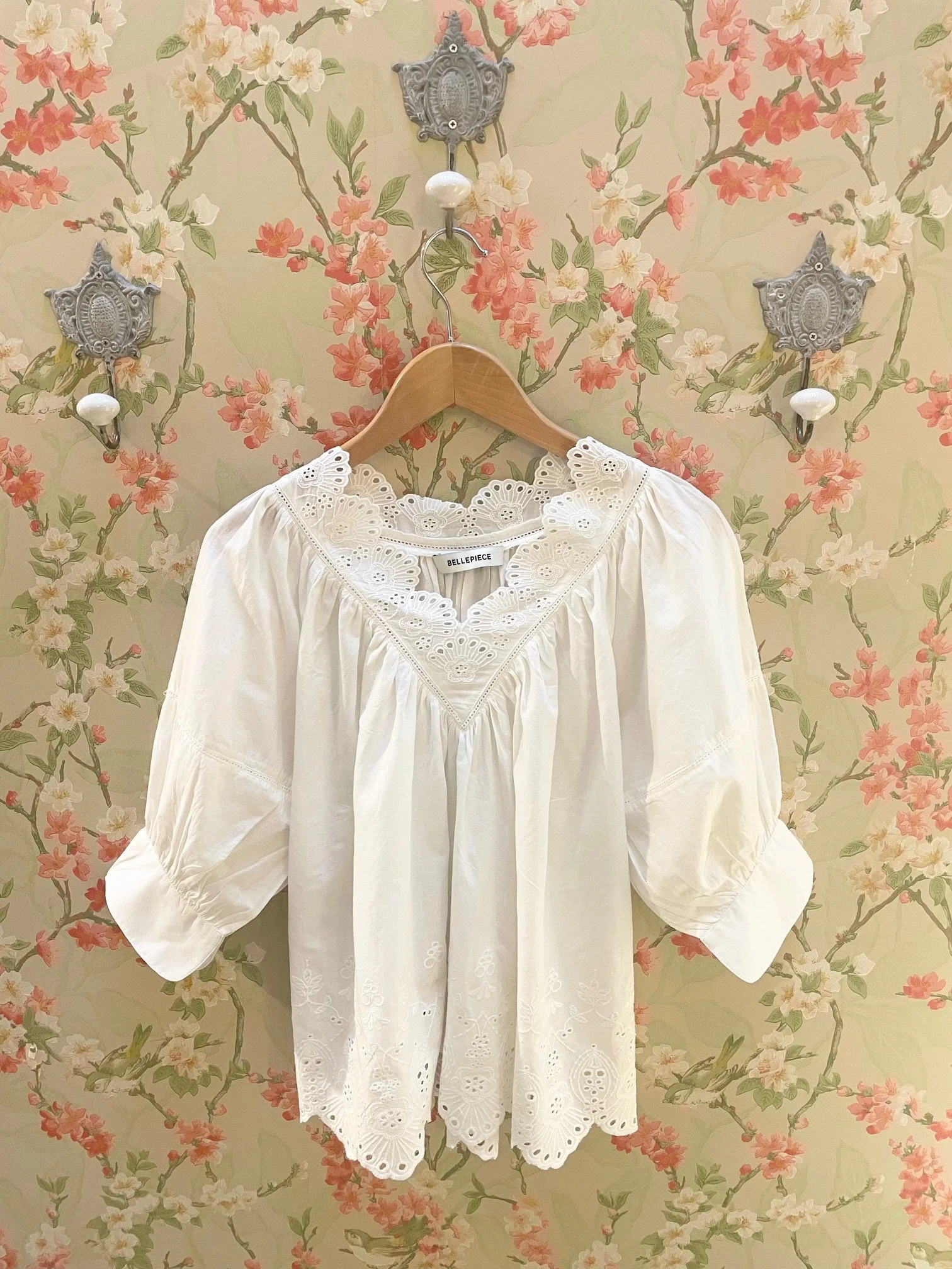 Nouveau ! BELLEPIECE Blouse Tito Delicate White