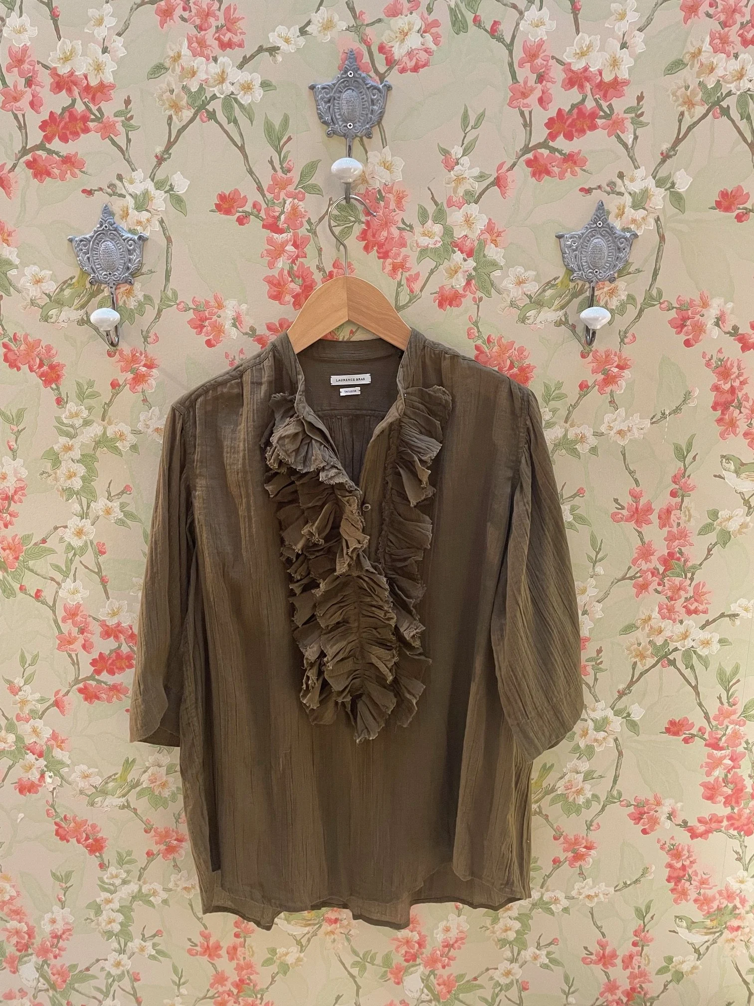 Nouveau ! LAURENCE BRAS Blouse Magritashort Kaki