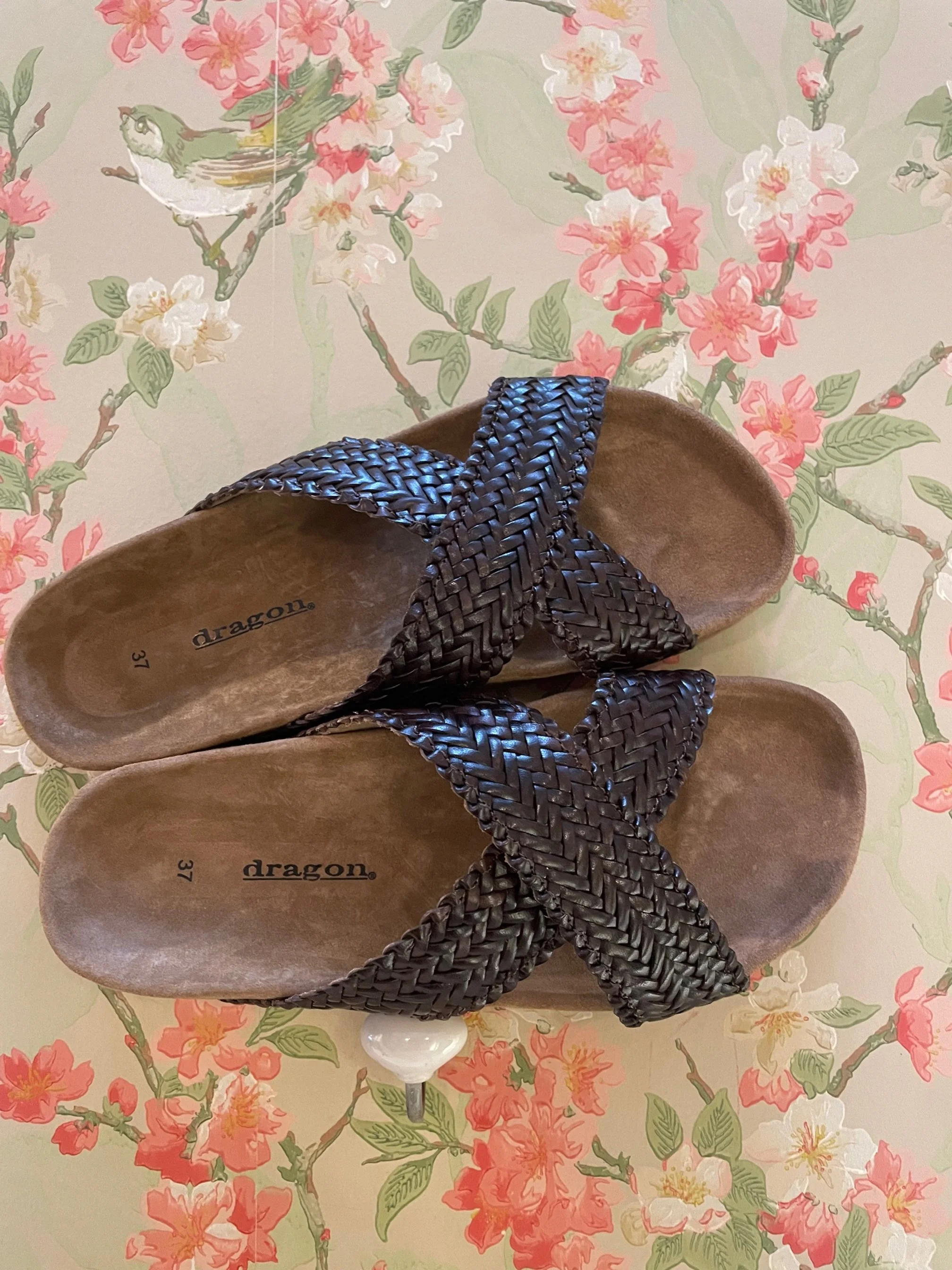 DRAGON DIFFUSION Sandales Band Cork Footbred Dark Brown