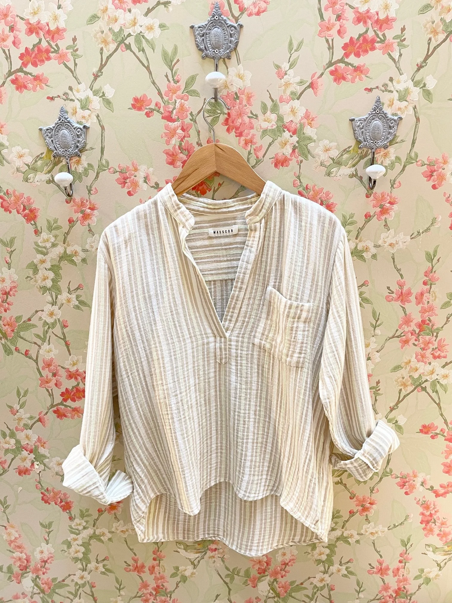 Nouveau ! MASSCOB Blouse Java Tan