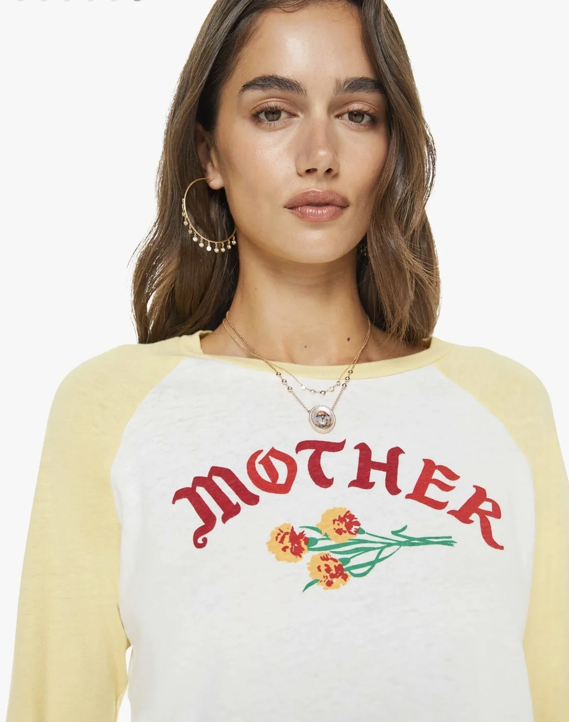 Nouveau ! MOTHER T-shirt The Vintage Sporty Concert Mother Flower PRÉCOMMANDE !