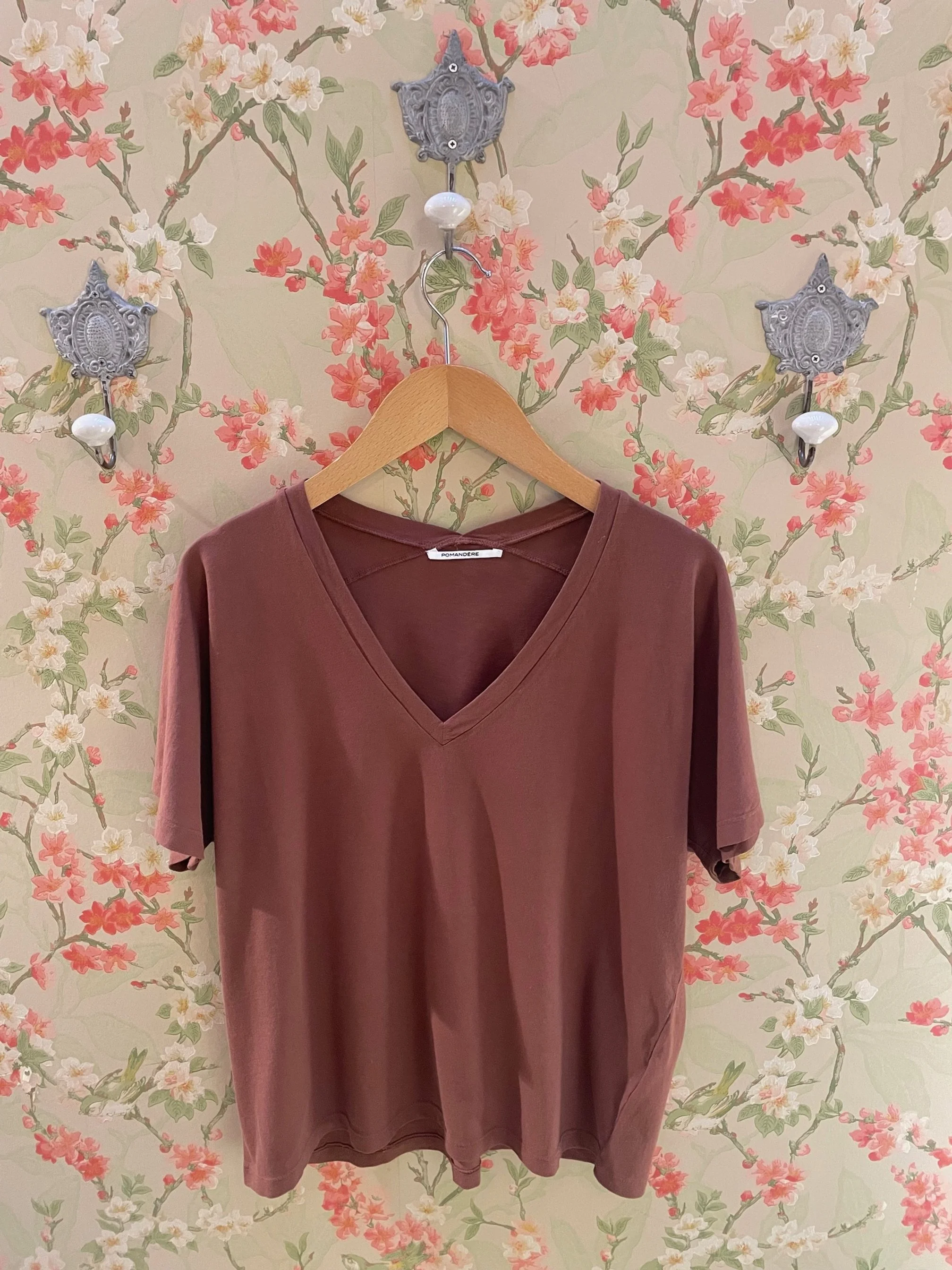 Nouveau ! POMANDÈRE T-Shirt en Coton D196 Orchidée