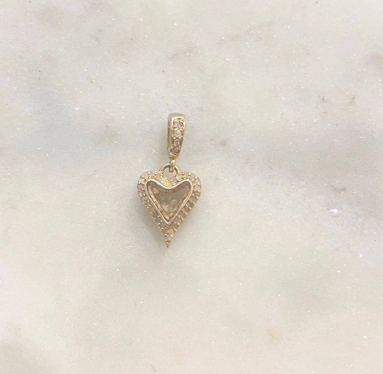 Nouveau ! ROOM SERVICE JEWELRY Charm Pendentif Coeur Passion Diamants