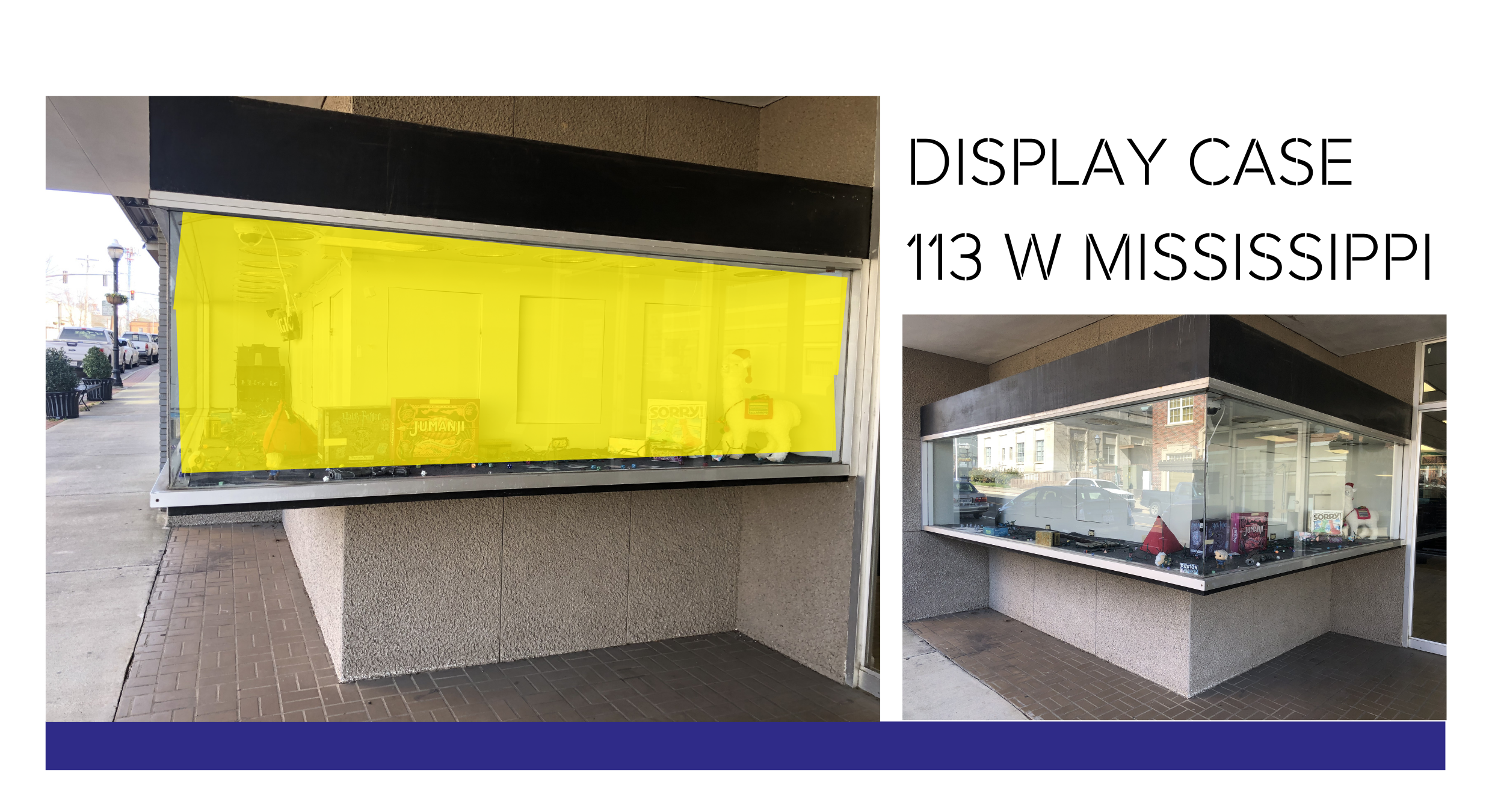 Required: Utilize the display case to house small 2D and 3D works that are not safe for outdoors.
