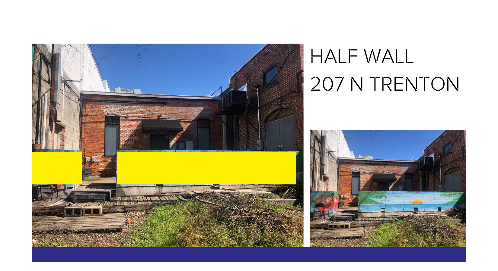 Idea: Paint a mural that develops over the whole month of May. Invited visitors to watch the process evolve.