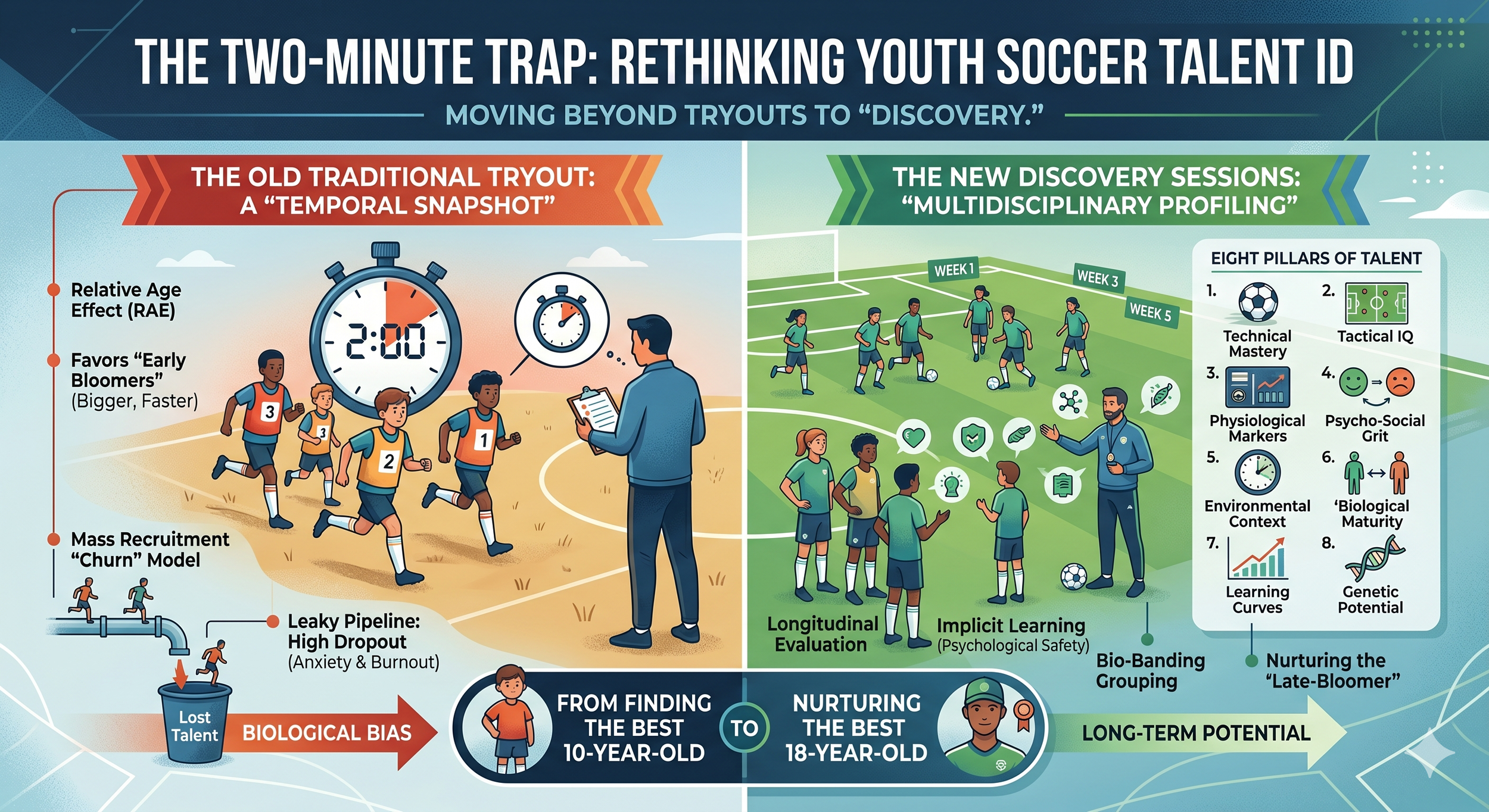 The Two-Minute Trap: Why Youth Soccer is Trading Tryouts for “Discovery”.