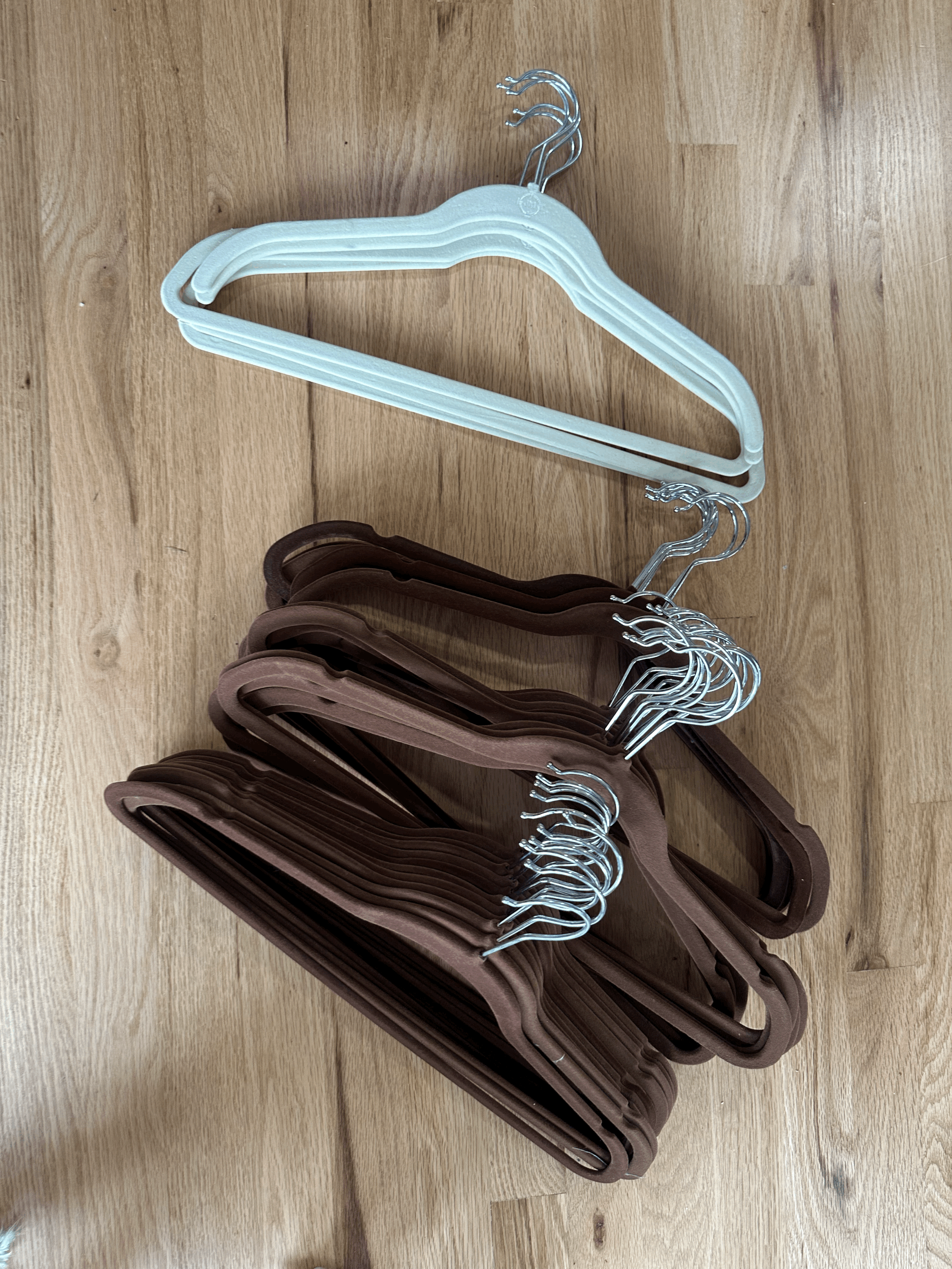 40 Felt Hangers - Combination of Brown and Cream