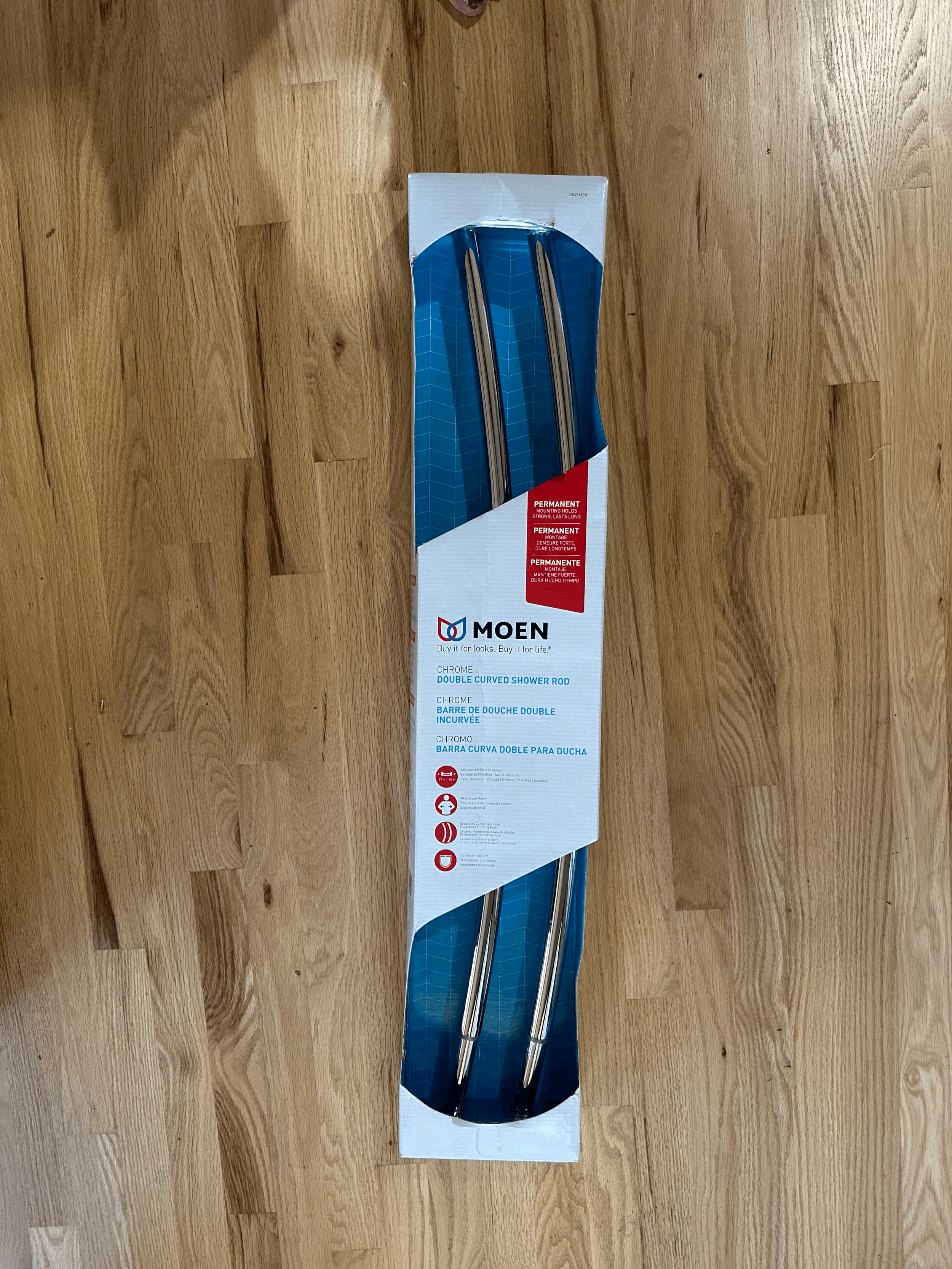 Moen Double Wall Mounted Shower Rod - NEW IN PACKAGE