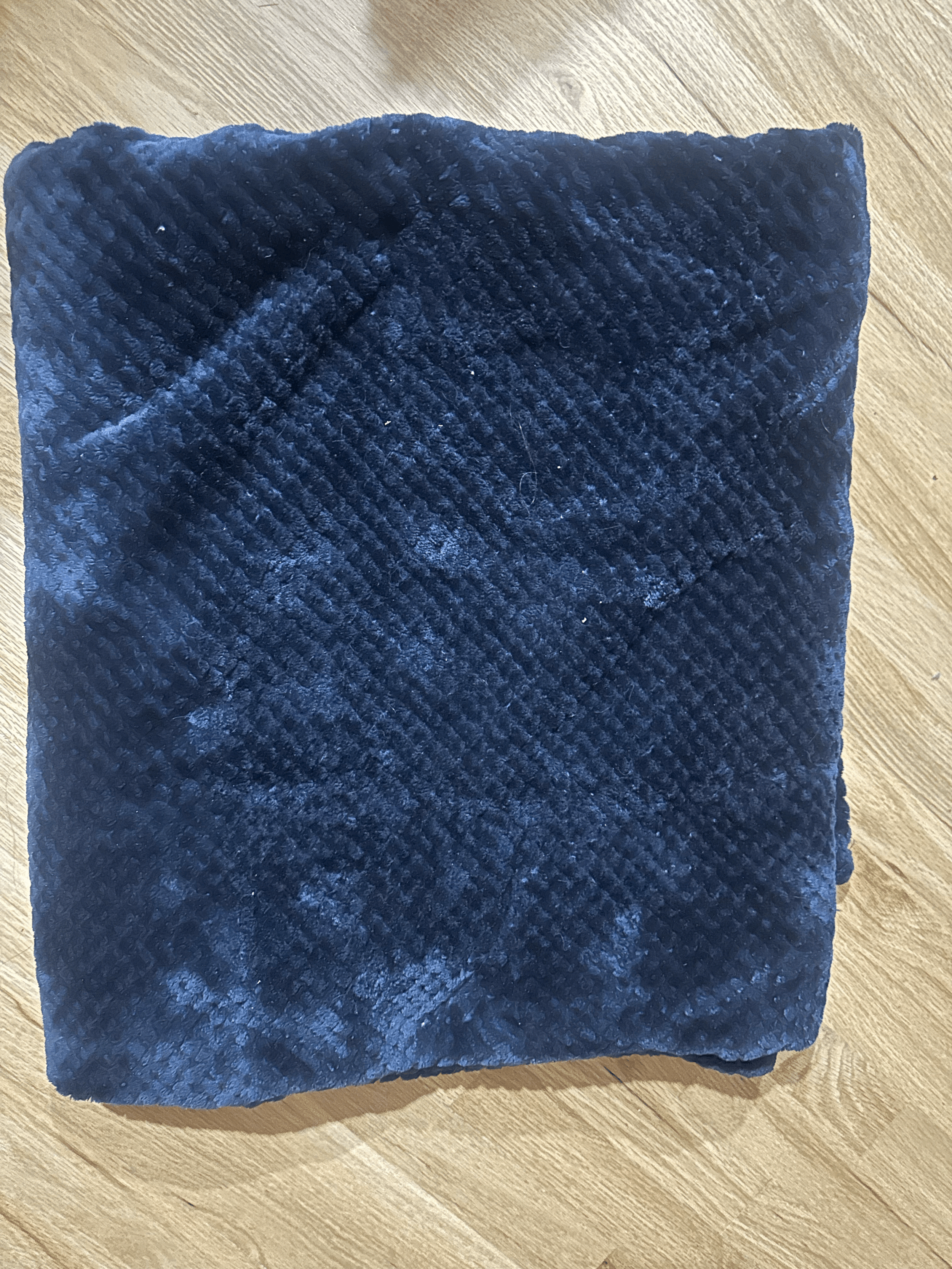 Navy Dimpled Fleece Blanket - Twin Size