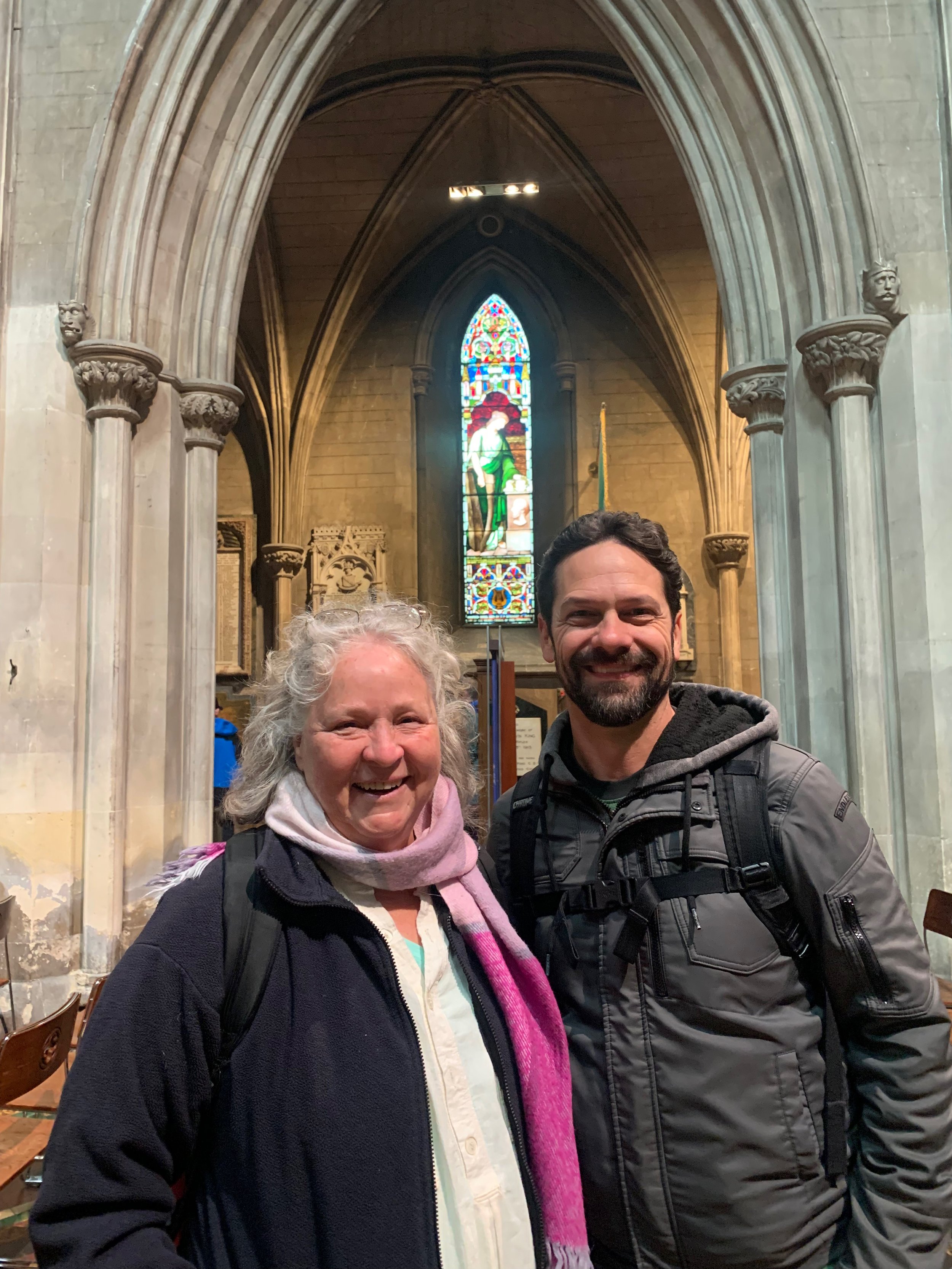 Elaine & Michael inside St. Patrick's Cathedral in Dublin