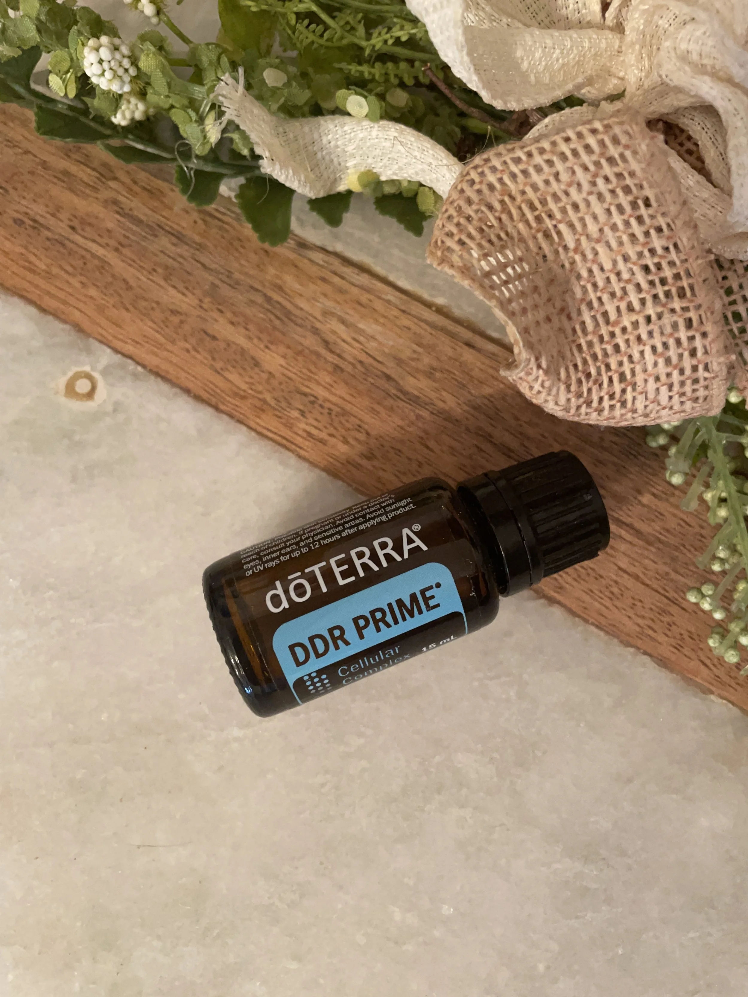 bottle of doTERRA's DDR Prime cellular complex blend