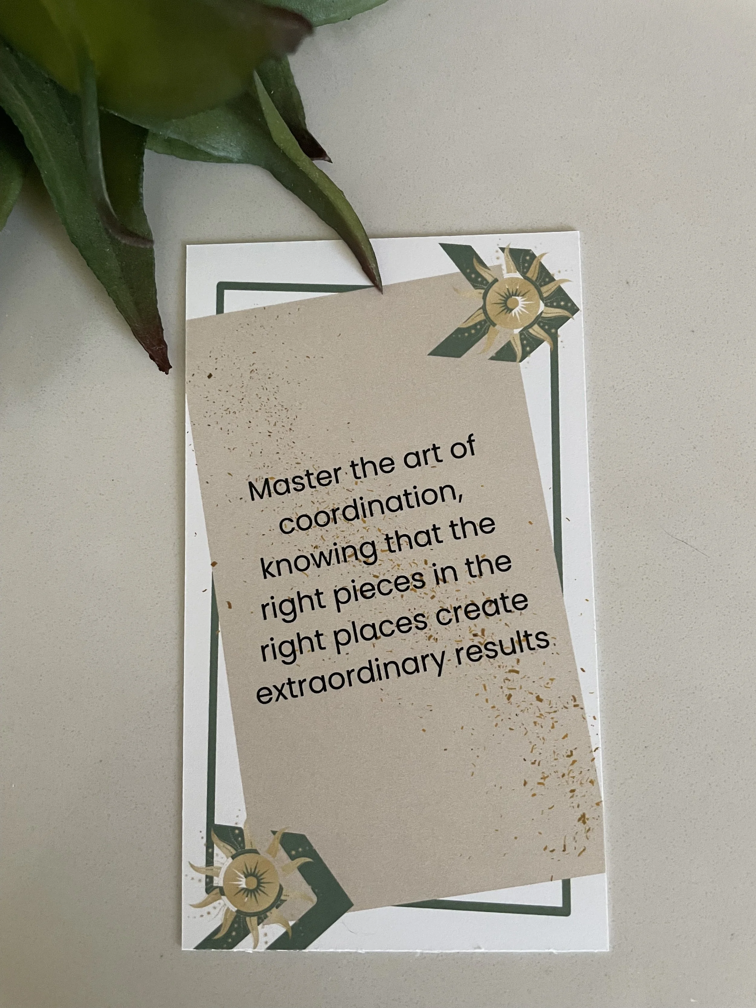 a photo of the SIP card that represents the Arranger Strength