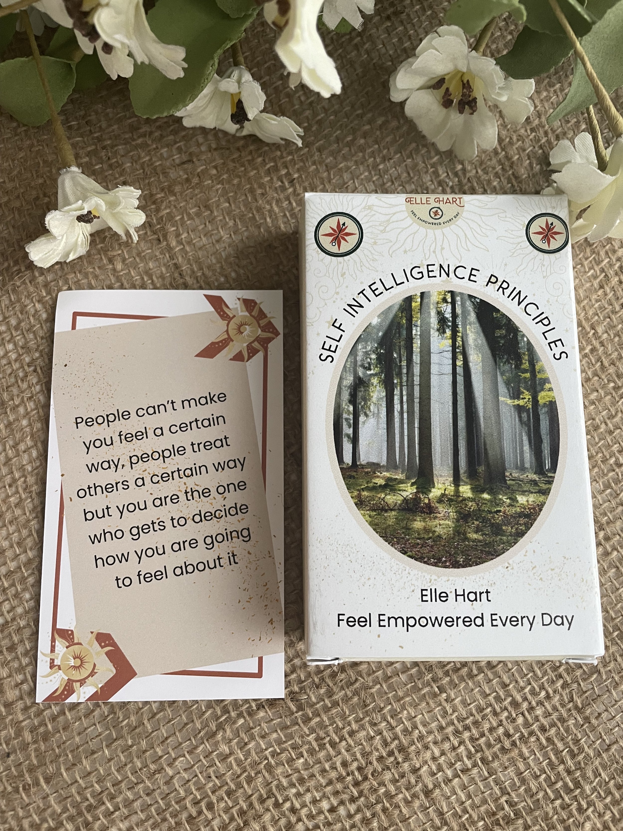 a card with a phrase on it that represents a perspective shifter from the self intelligence principles deck by elle hart