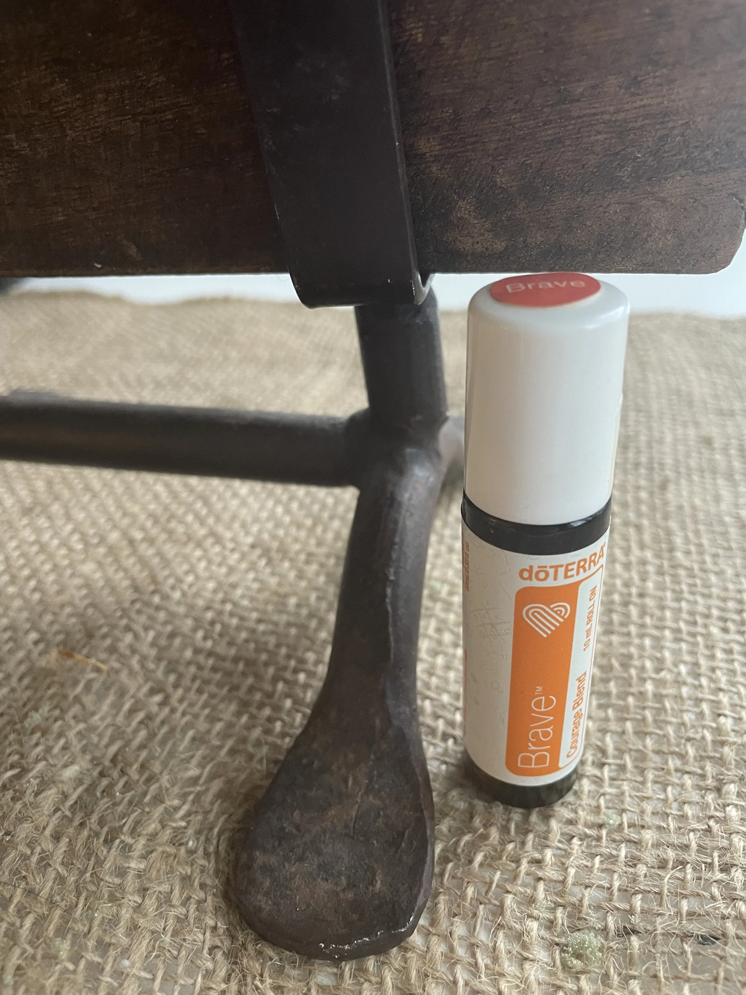 a bottle of doTERRA's Brave essential oil blend