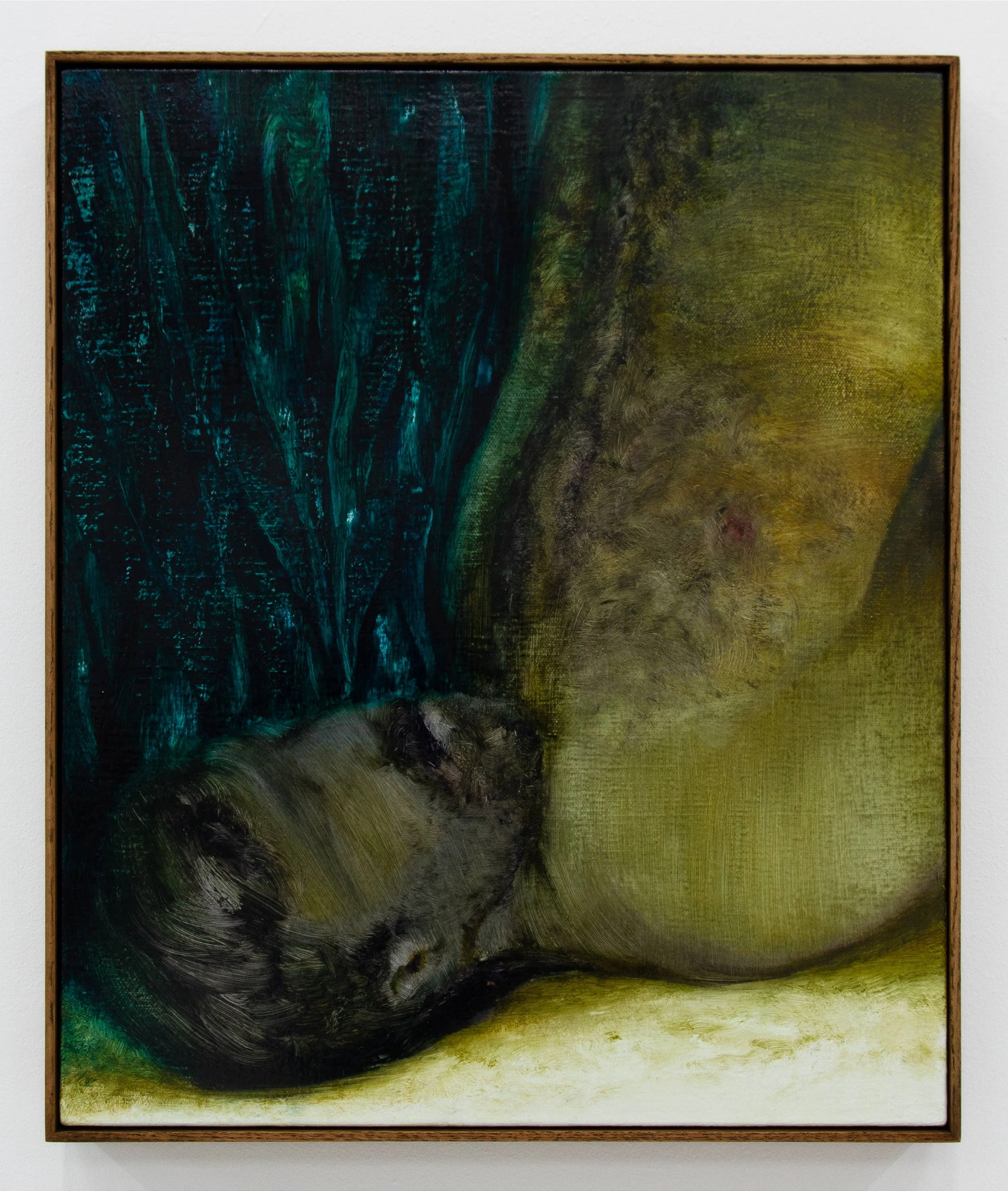 Xie Lei,  Fold , 2022, Oil on canvas, 23 5/8 x 19 3/4 inches, 60 x 50 cm