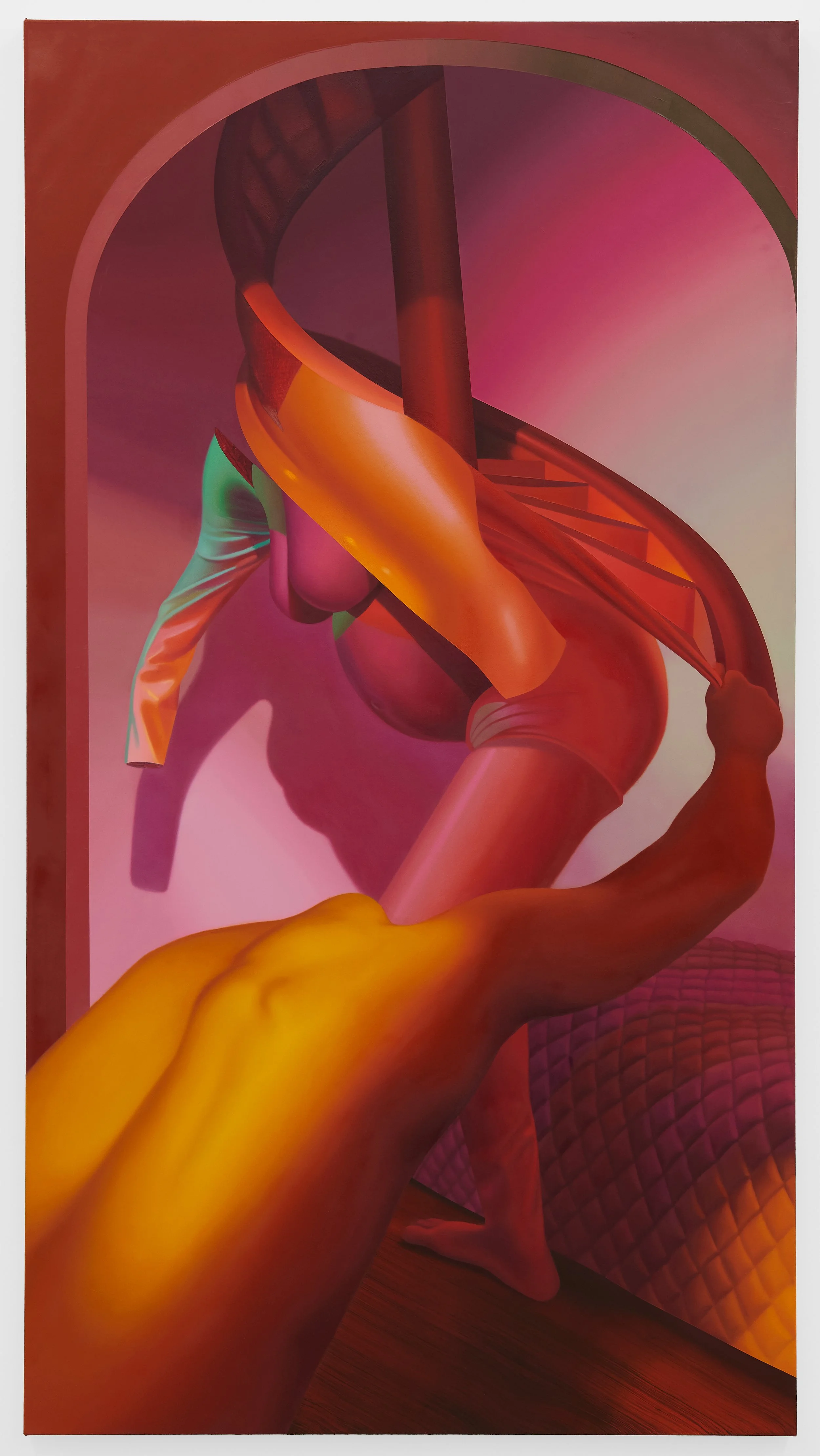  Kate Meissner ,
 Spire , 2026,
Oil on canvas,
66 x 36 inches,
167.6 x 91.4 cm