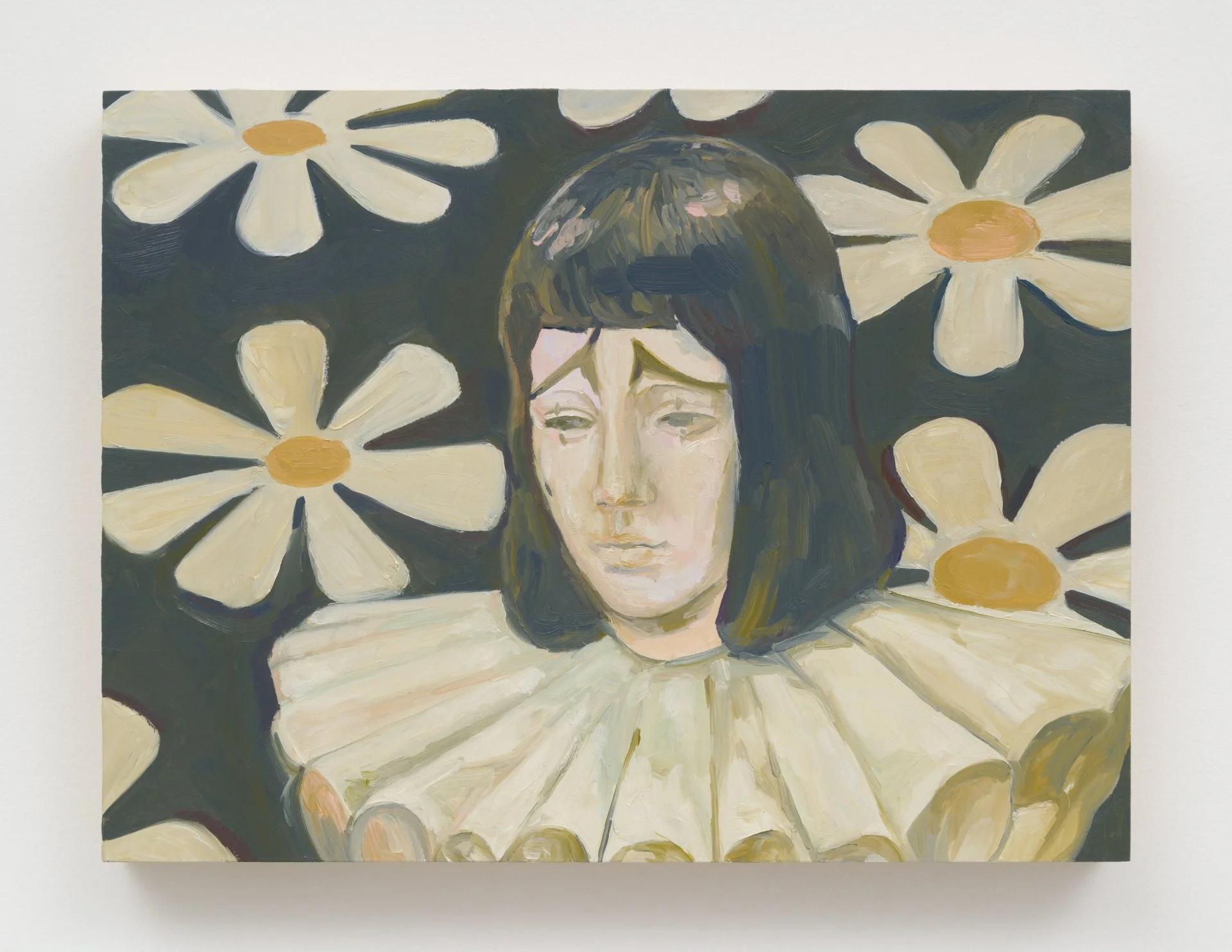 Xiao Hanqiu,  Confused boy , 2022, Oil on board, 11 3/4 x 15 3/4 inches, 30 x 40 cm