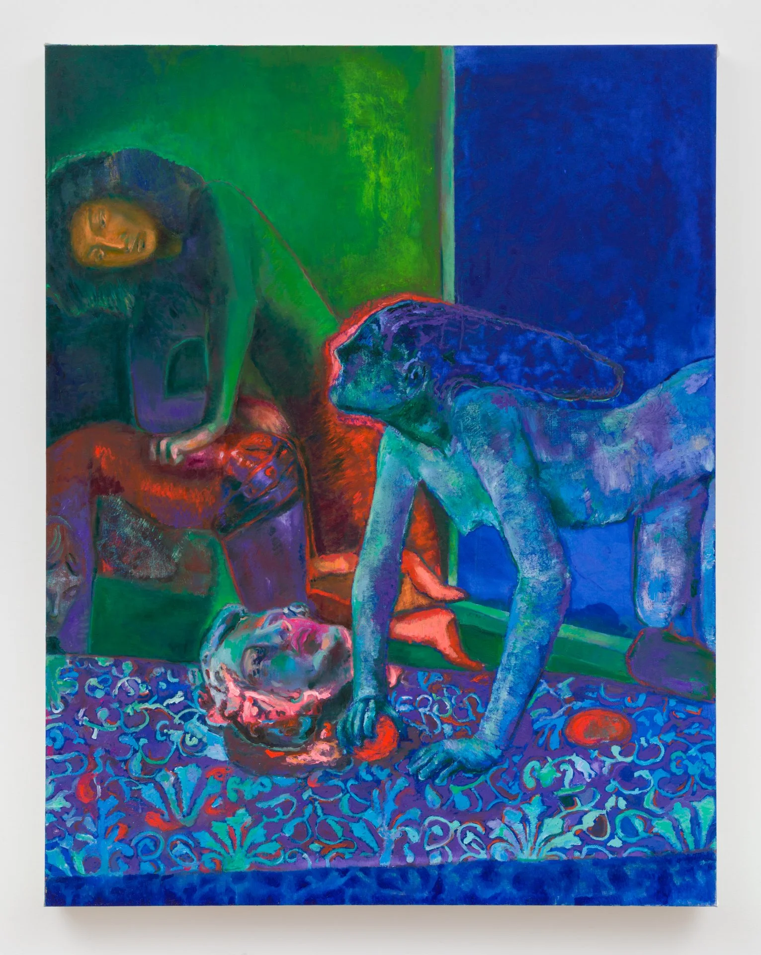 Paola Angelini,  Pale fire , 2022, Oil on linen, 60 5/8 x 47 1/4 inches, 154 x 120 cm