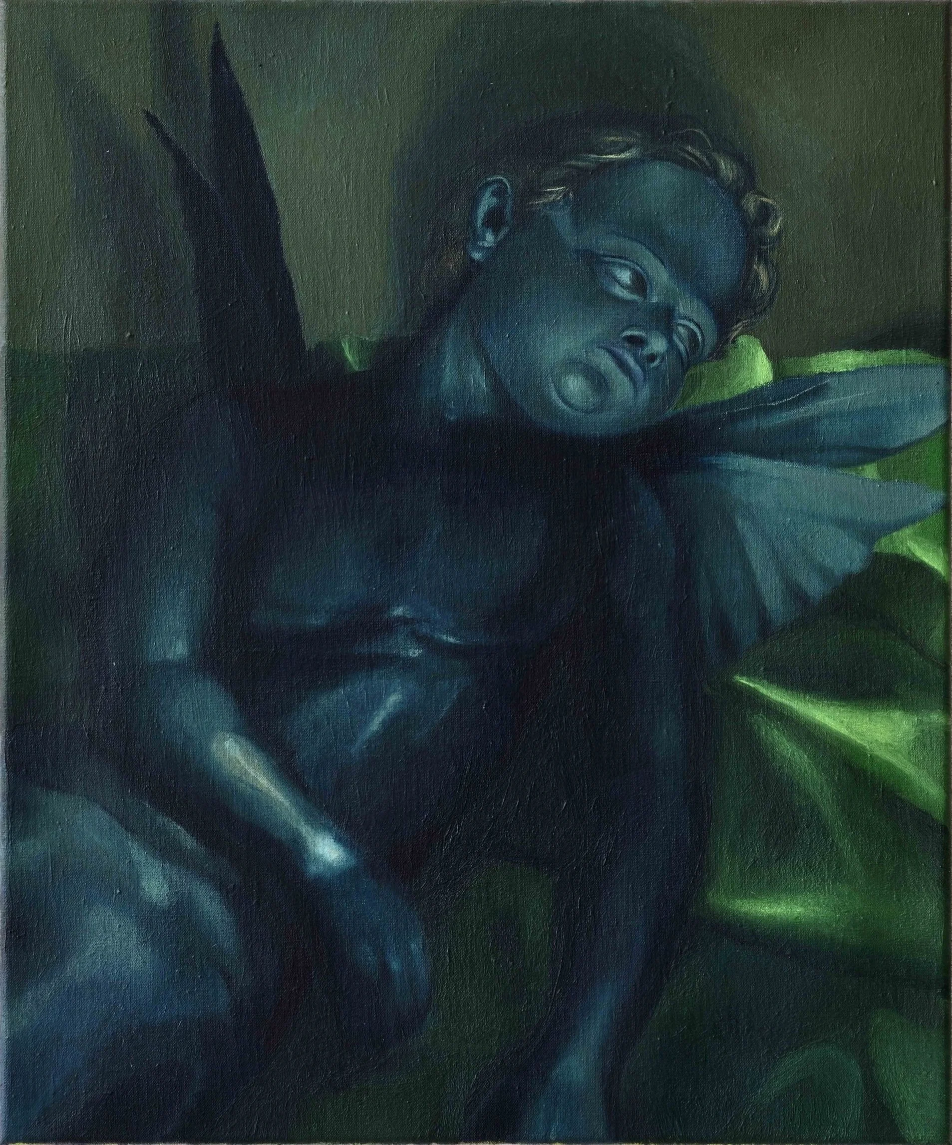 Alessandro Fogo,  Serafino , 2022, Oil on linen, 23 5/8 x 19 3/4 inches, 60 x 50 cm