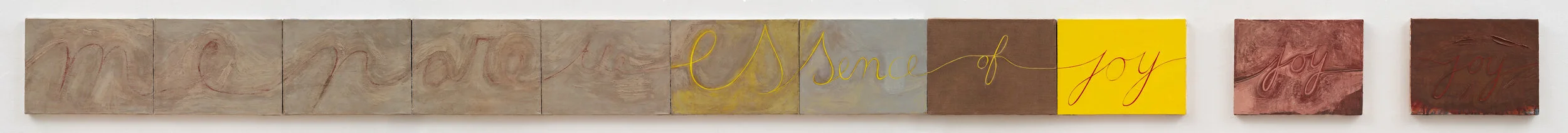  War Frieze XVI: Men are the essence of Joy , 1994
 Oil on 11 linen canvases
 12 x 16 inches (each), 12 x 176 inches (total)