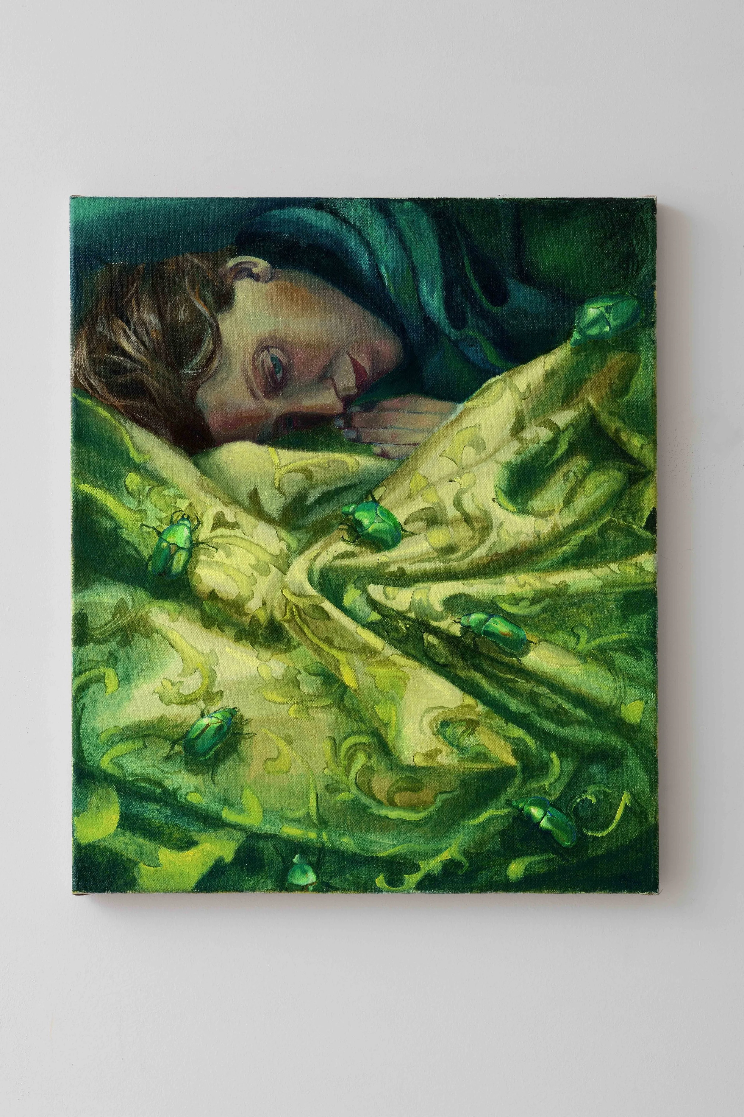 Alessandro Fogo
  Iside , 2021
 Oil on linen
 23 5/8 x 19 3/4 inches, 60 x 50 cm