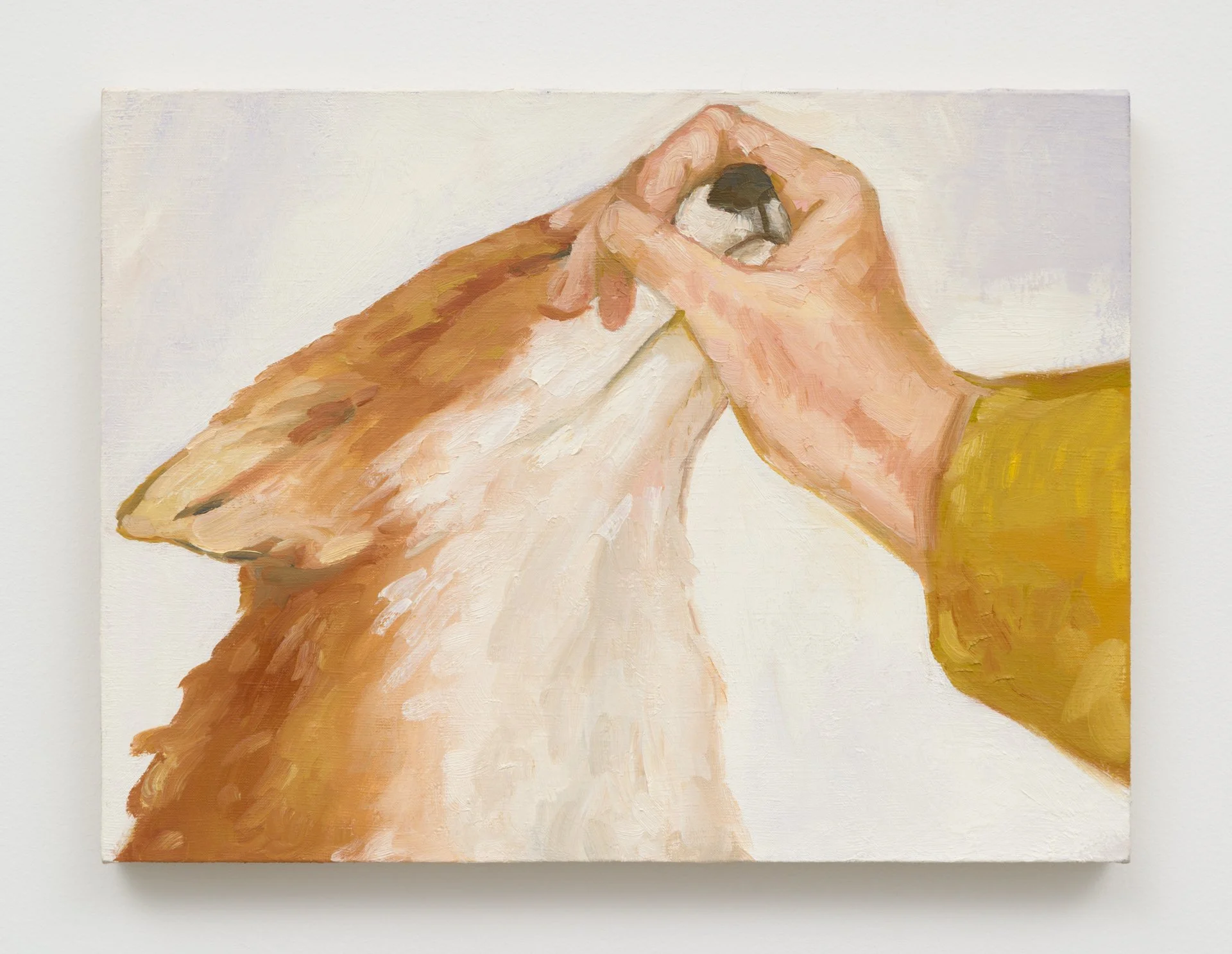 Xiao Hanqiu,  Friendship , 2022, Oil on canvas, 11 3/4 x 15 3/4 inches, 30 x 40 cm