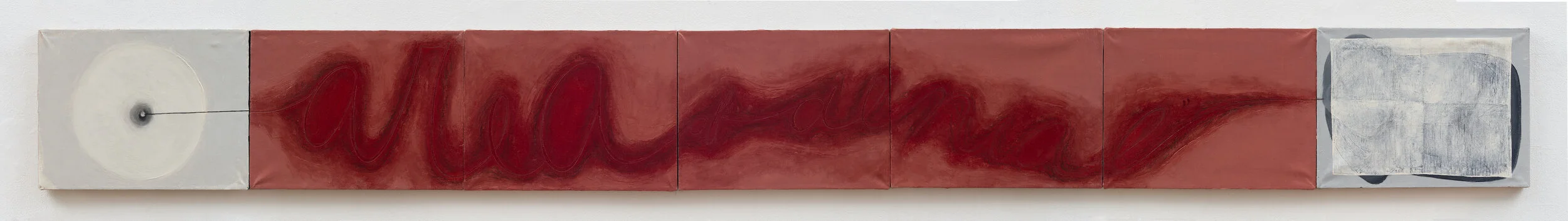  War Frieze VIII: Grey Bookends (area of denial) , 1992
 Oil on 7 linen canvases
 12 x 16 inches (each), 12 x 112 inches (total)