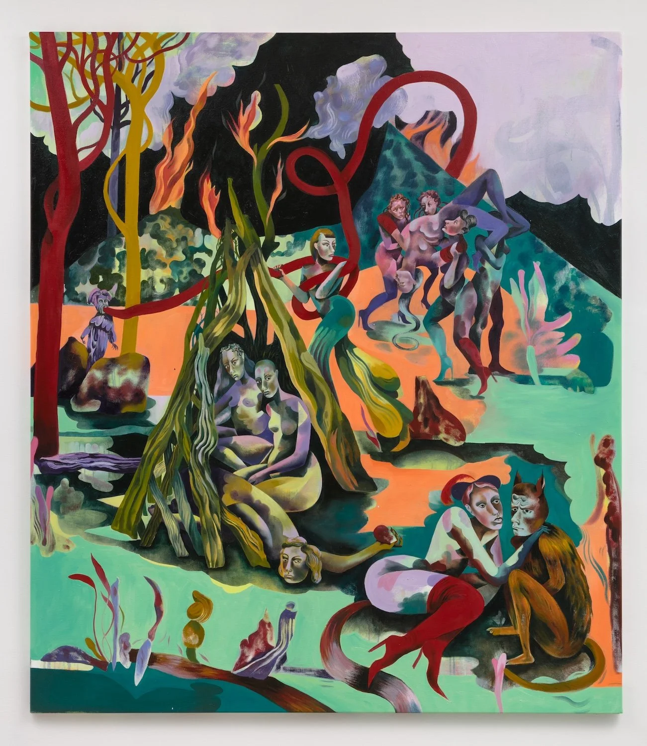 Jessie Makinson,  The Chief Leaf , 2018, Oil on canvas, 74.75 x 65 inches, 190 x 165 cm