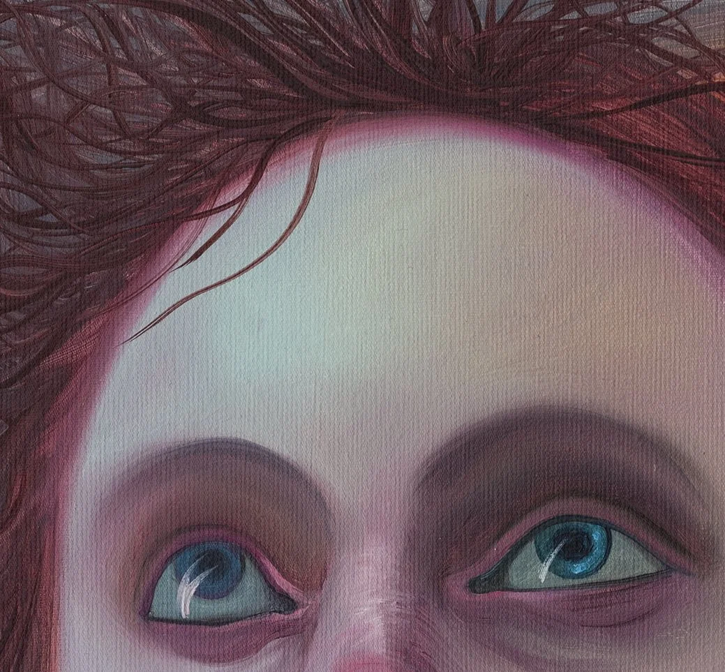 Paulina Stasik,  Heart in her Mouth,   2023, Oil on canvas, detail