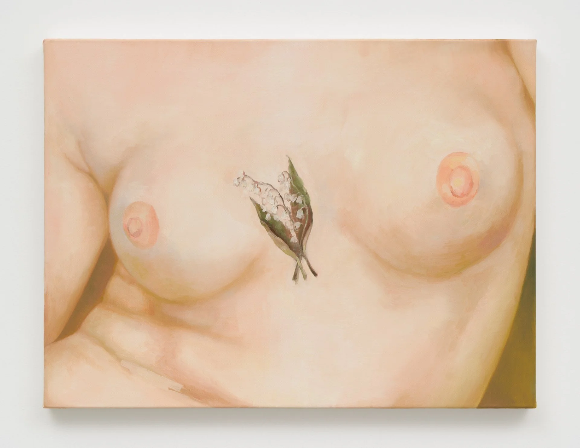 Xiao Hanqiu,  Lily of the valley , 2022, Oil on canvas, 27 1/2 x 35 3/8 inches, 70 x 90 cm