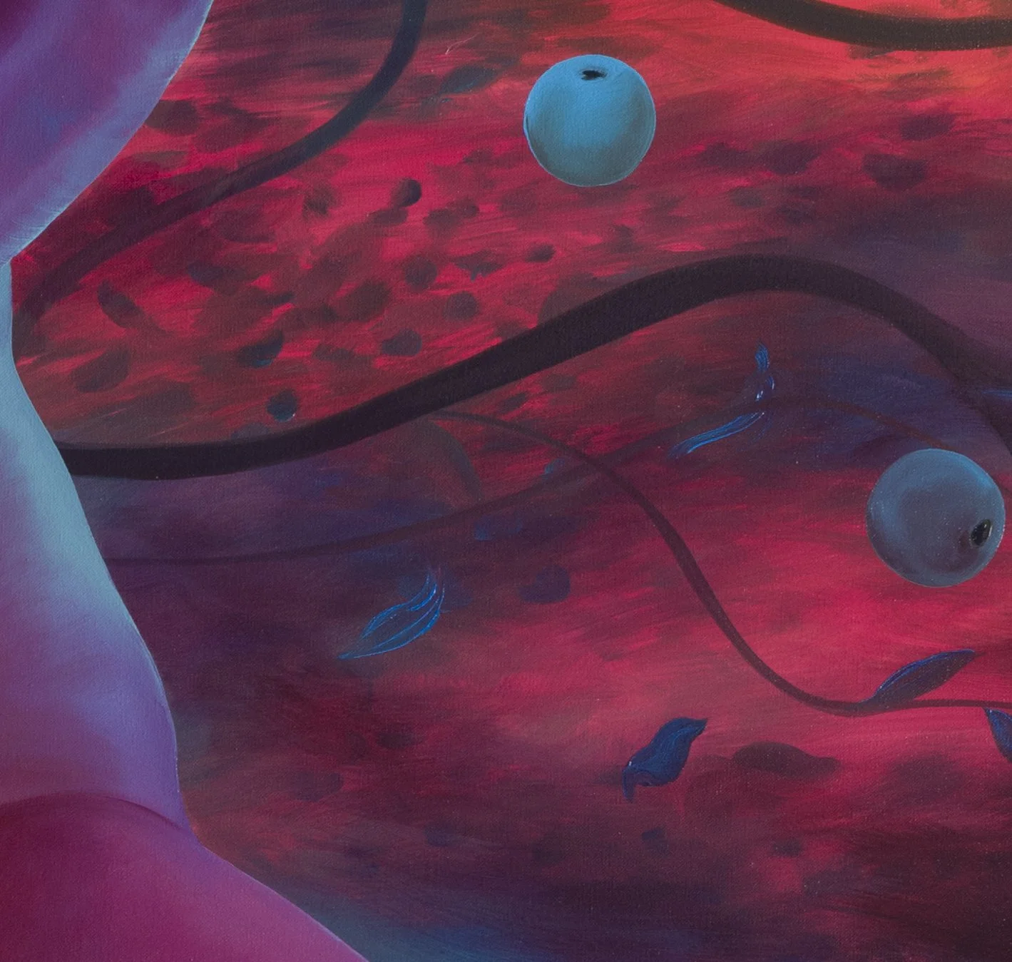 Paulina Stasik,  The Apple tree,   2023, Oil on canvas, detail