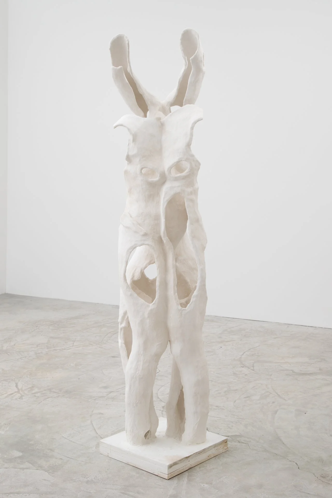 Juliana Cerqueira Leite,  Other Symmetries , 2022, Plaster, glass fiber, fabric, steel, wood, 78 x 18 x 18 inches, 198.1 x 45.7 x 45.7 cm