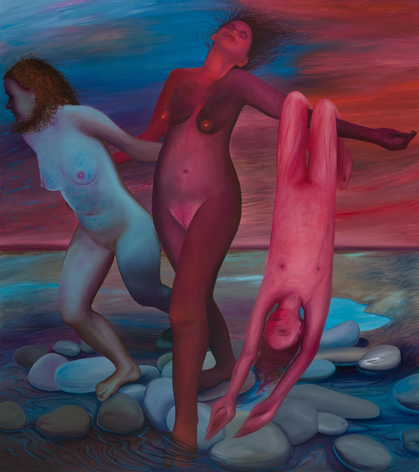 Paulina Stasik,  Skin in the Game,   2023, Oil on canvas, 70 7/8 x 63 inches, 180 x 160 cm