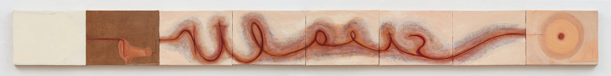  War Frieze XI: Stealth , 1993
 Oil on 8 linen canvases
 12 x 16 inches (each), 12 x 128 inches (total)