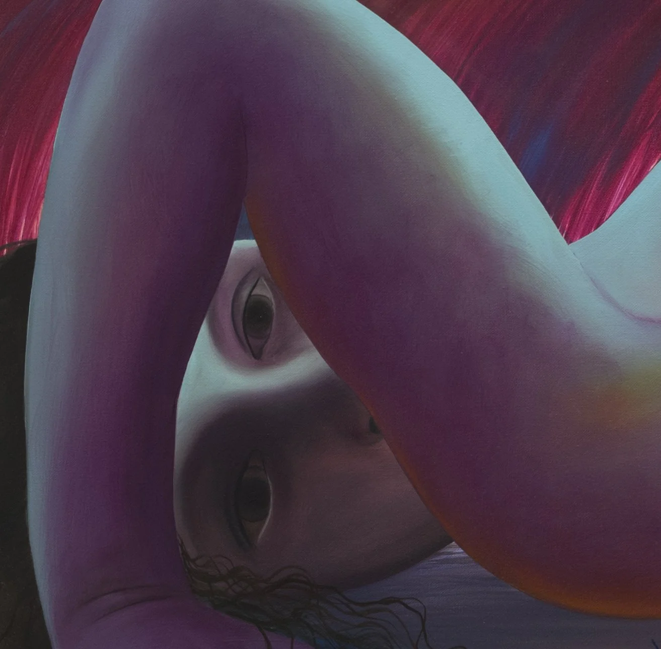 Paulina Stasik,  Body Tense,   2023, Oil on canvas, detail
