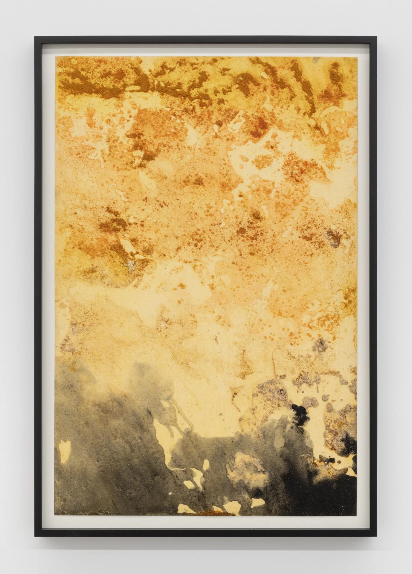 Kiyan Williams,  Untitled , 2020, turmeric, paprika, sazon, flour on paper, 30 x 20 inches, 76.2 x 50.8 cm