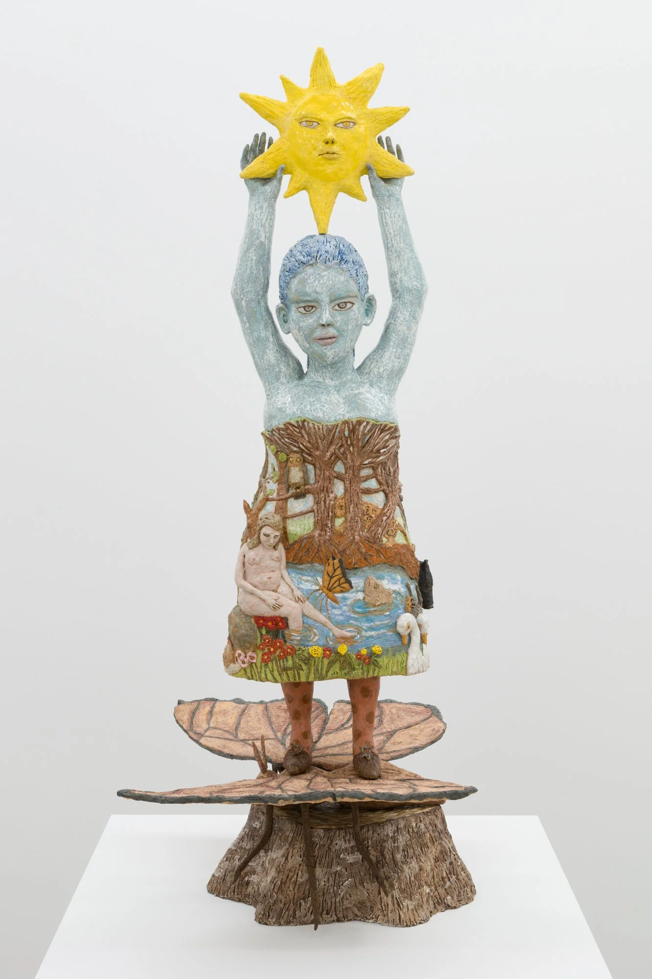 Kathy Ruttenberg ,   The Idealist , 2020 , Stoneware , 43 x 17 x 21 inches, 109.2 x 43.2 x 53.3 cm