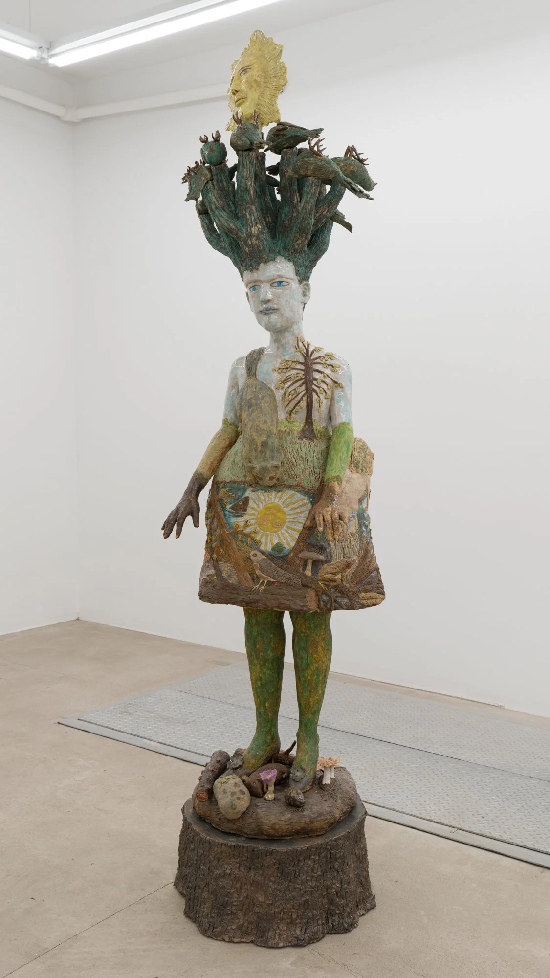Kathy Ruttenberg,   Climate Crisis , 2022, Stoneware , 90 x 23 x 23 inches, 228.6 x 58.4 x 58.4 cm
